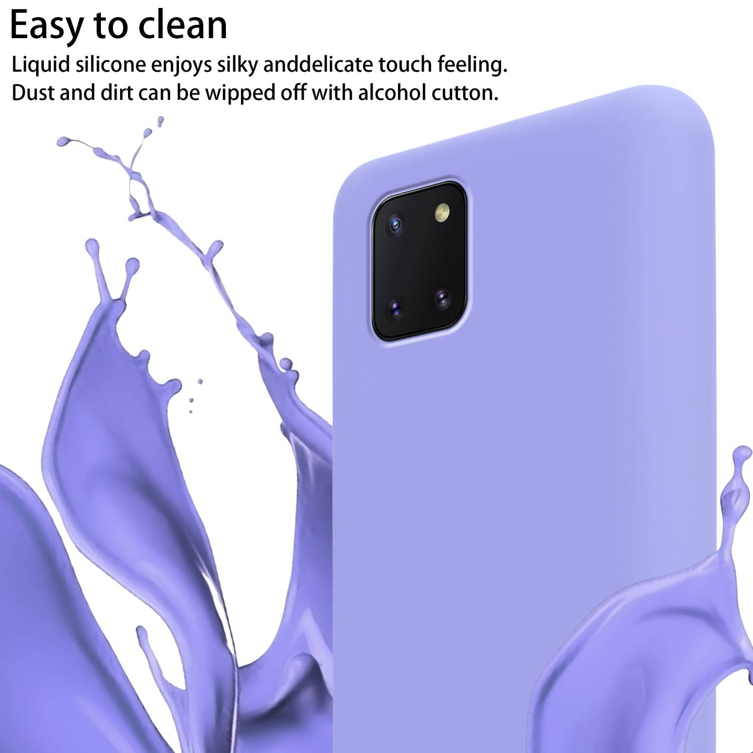 Cadorabo Schutzhülle für Samsung Galaxy A81 / NOTE 10 LITE / M60s Hülle in Lila Handykette Etui längenverstellbar Kordel