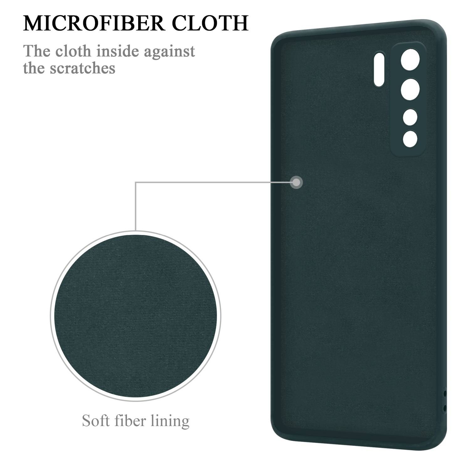 Cadorabo Hülle für Huawei P40 LITE 5G / NOVA 7 SE Schutz Hülle in Grün Handyhülle TPU Etui Case Cover