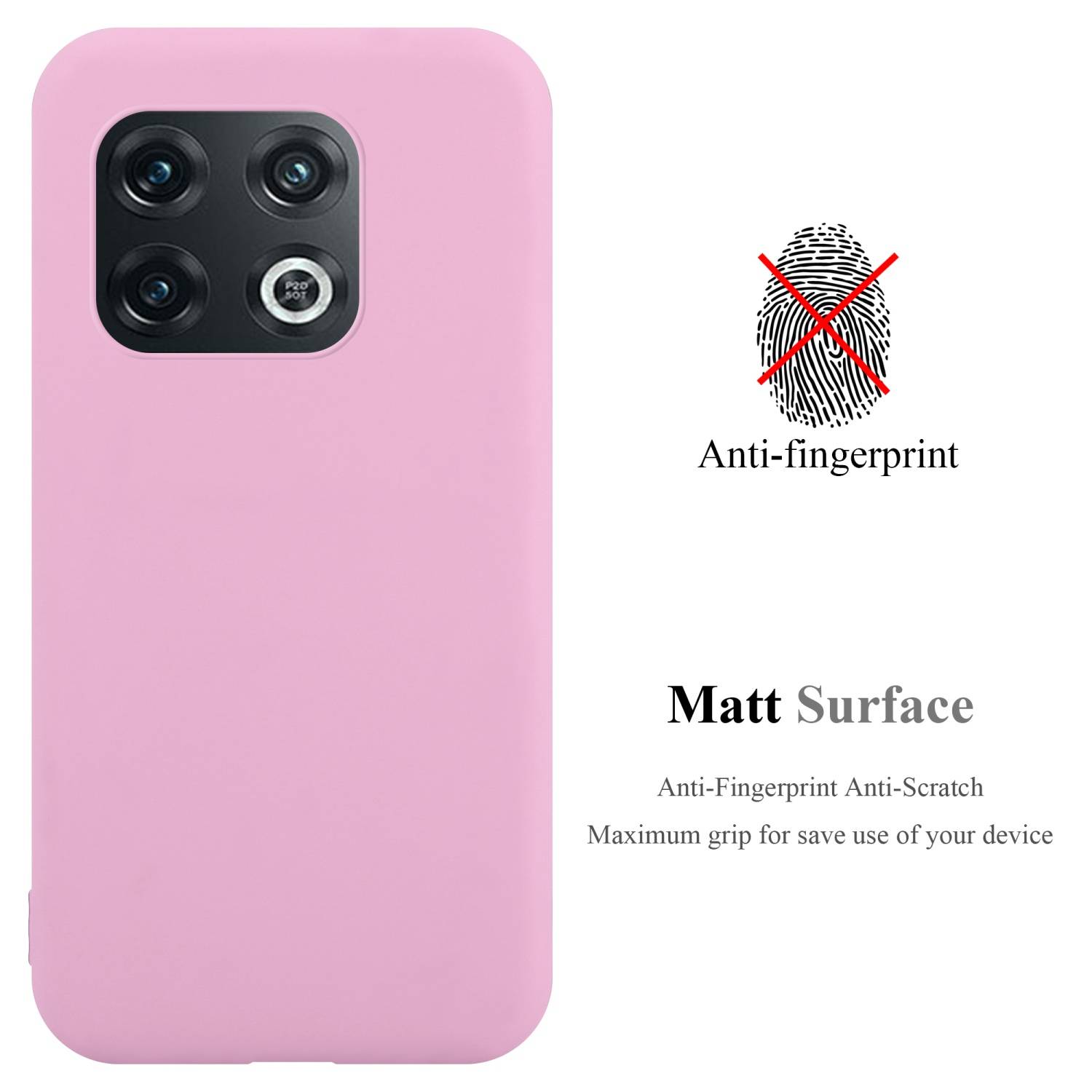 Cadorabo Hülle für OnePlus 10 PRO 5G Schutzhülle in Rosa Handyhülle TPU Silikon Etui Case Cover