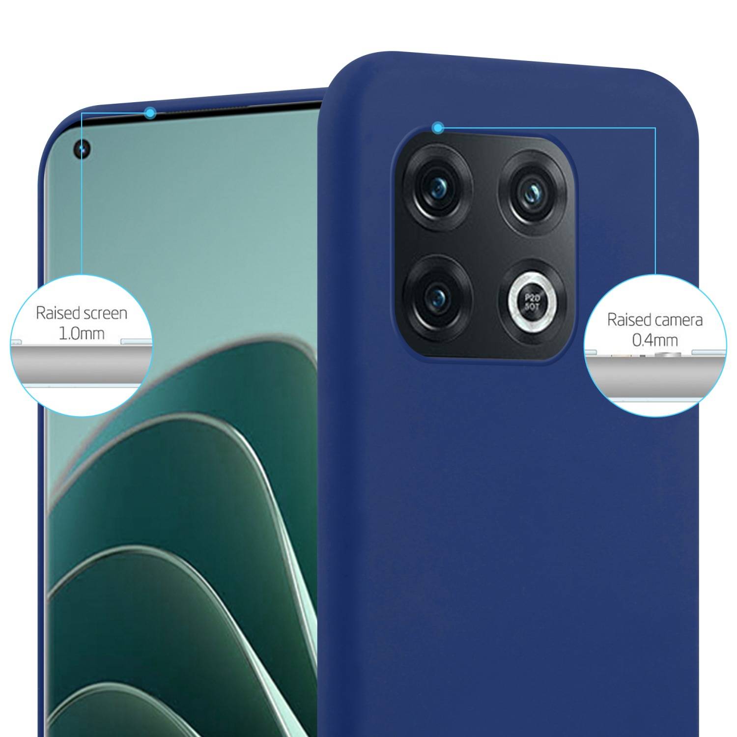 Cadorabo Hülle für OnePlus 10 PRO 5G Schutzhülle in Blau Handyhülle TPU Silikon Etui Case Cover