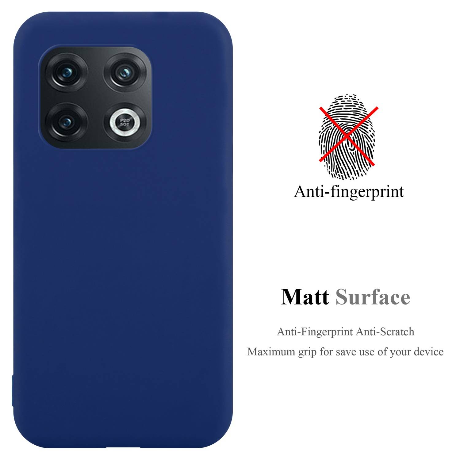 Cadorabo Hülle für OnePlus 10 PRO 5G Schutzhülle in Blau Handyhülle TPU Silikon Etui Case Cover
