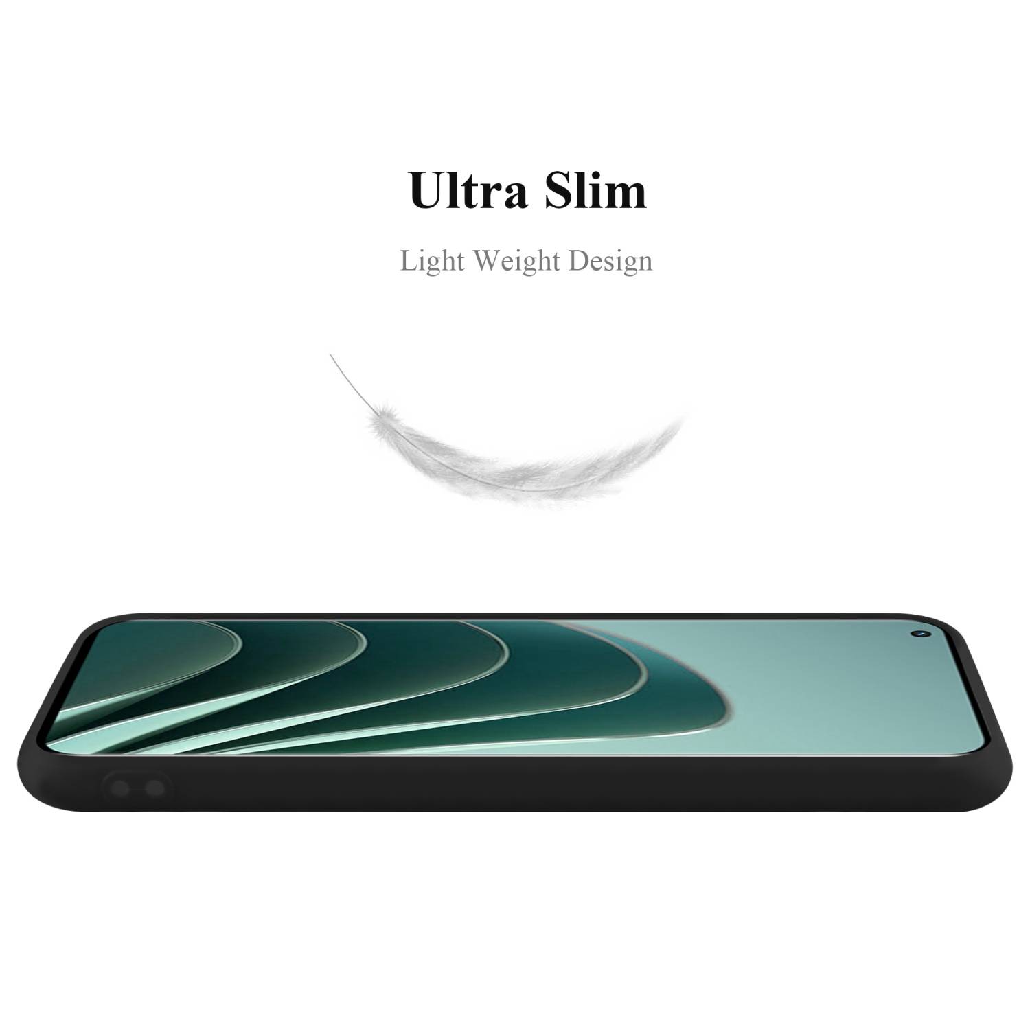 Cadorabo Hülle für OnePlus 10 PRO 5G Schutzhülle in Schwarz Handyhülle TPU Silikon Etui Case Cover