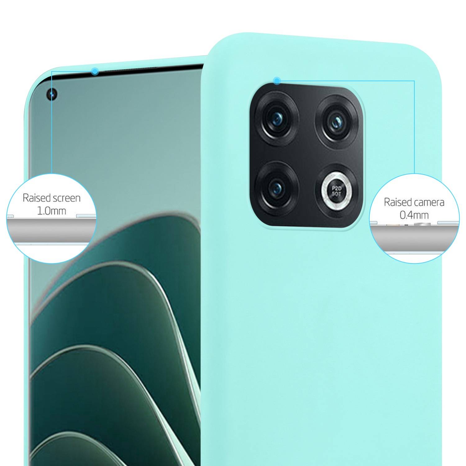 Cadorabo Hülle für OnePlus 10 PRO 5G Schutzhülle in Blau Handyhülle TPU Silikon Etui Case Cover