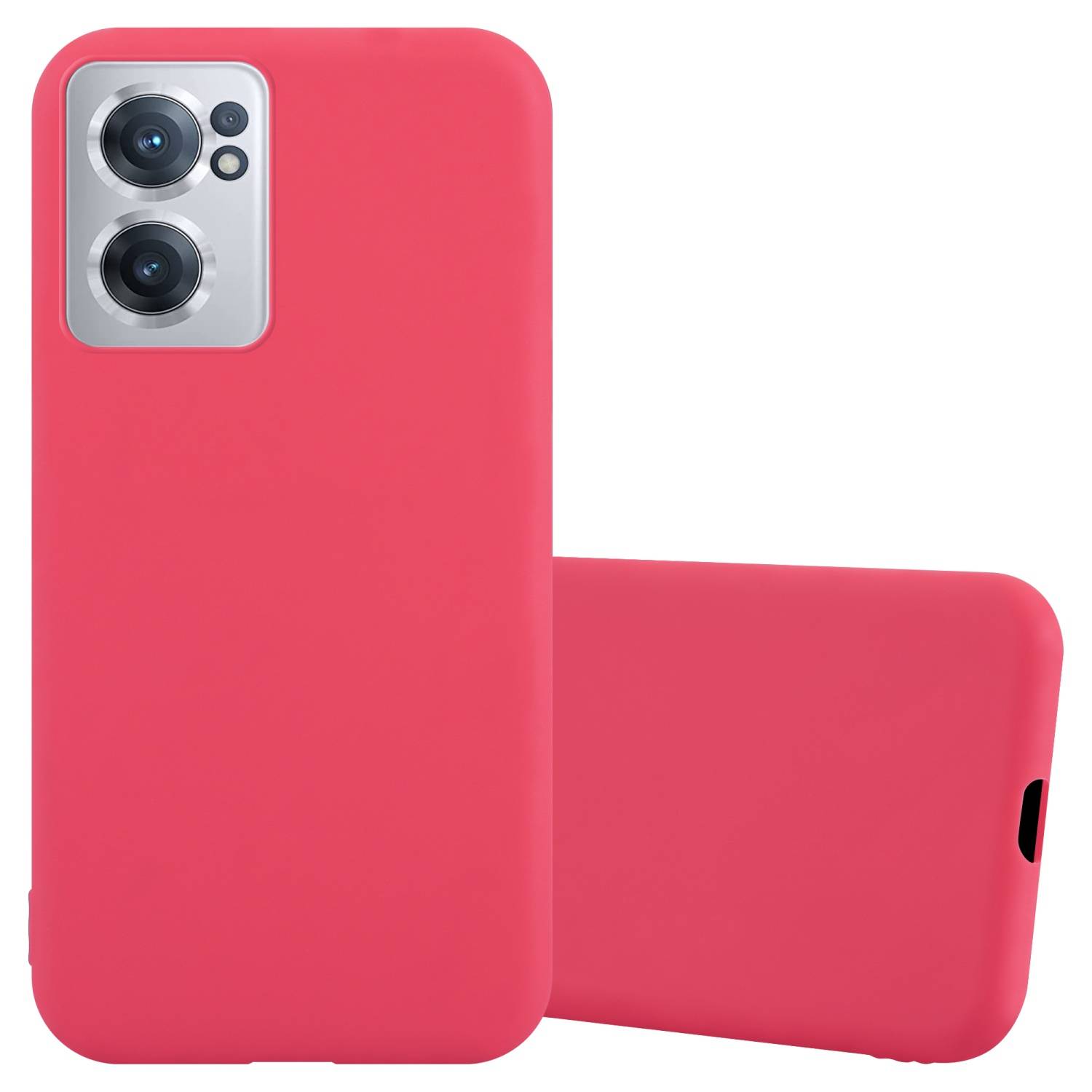 Cadorabo Hülle für OnePlus Nord CE 2 5G Schutzhülle in Rot Handyhülle TPU Silikon Etui Case Cover