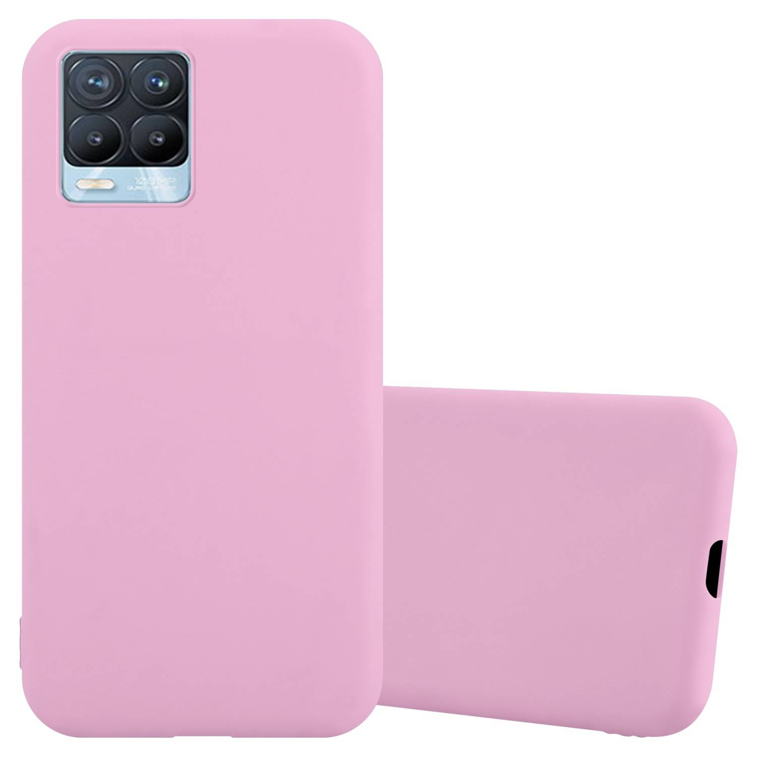 Cadorabo Hülle für Realme 8 4G / 8 PRO Schutzhülle in Rosa Handyhülle TPU Silikon Etui Case Cover