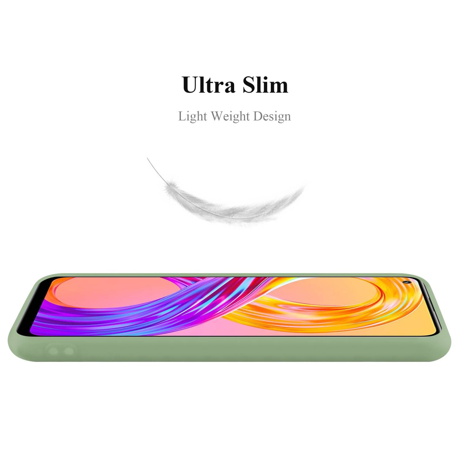 Cadorabo Hülle für Realme 8 4G / 8 PRO Schutzhülle in Grün Handyhülle TPU Silikon Etui Case Cover
