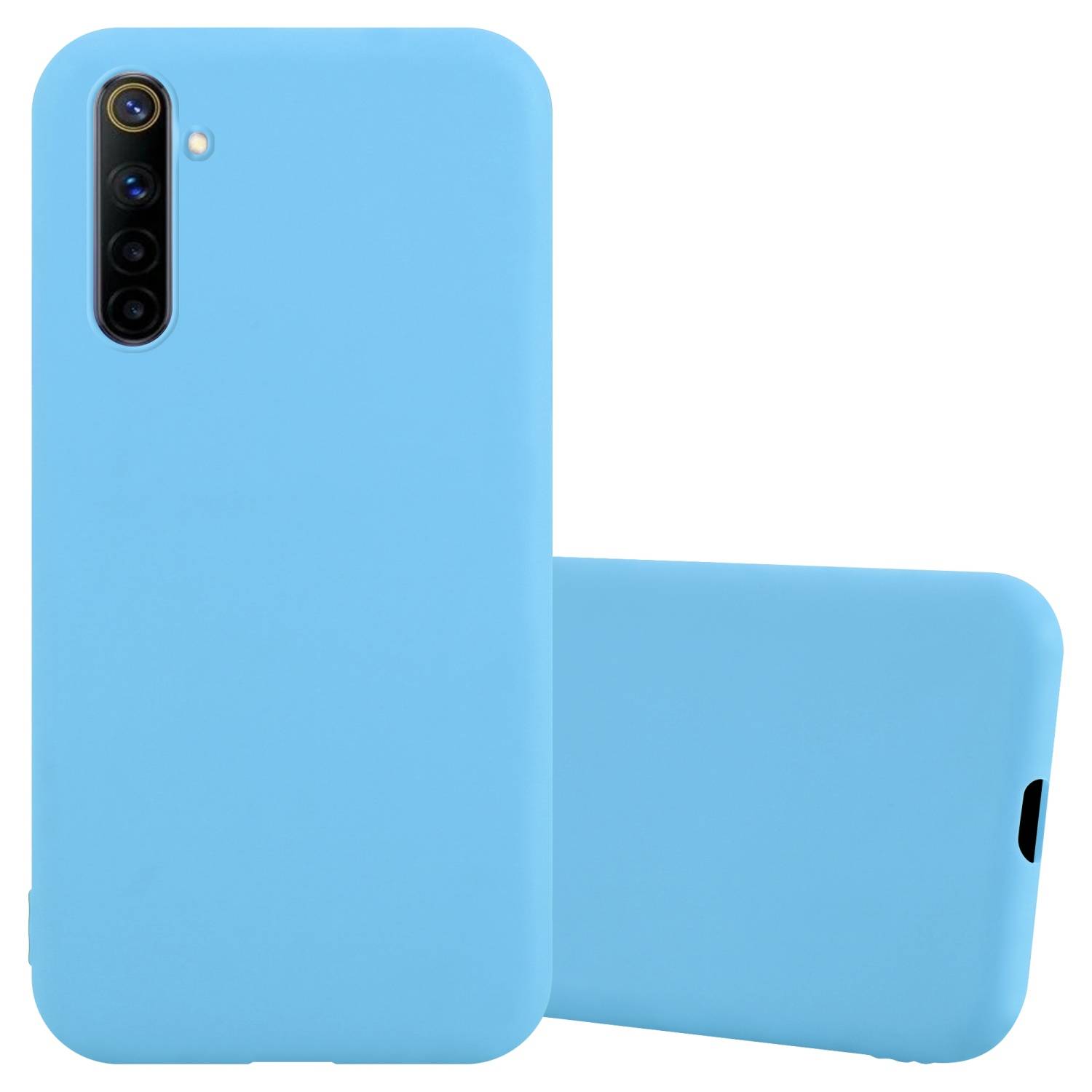 Cadorabo Hülle für Realme Narzo 4G Schutzhülle in Blau Handyhülle TPU Silikon Etui Case Cover