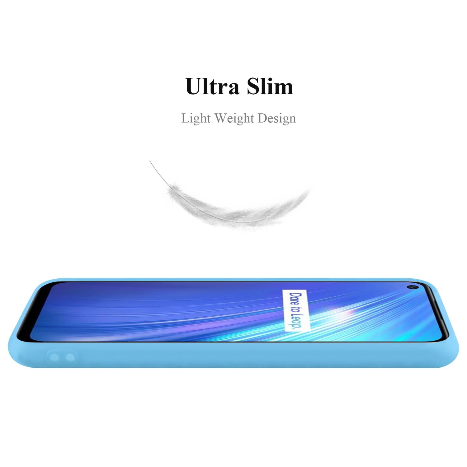 Cadorabo Hülle für Realme Narzo 4G Schutzhülle in Blau Handyhülle TPU Silikon Etui Case Cover