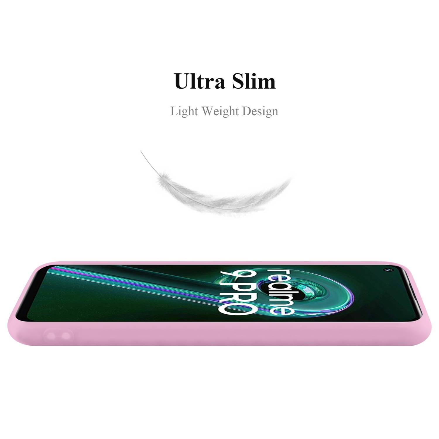 Cadorabo Hülle für Realme 9 4G / 9 PRO+ Schutzhülle in Rosa Handyhülle TPU Silikon Etui Case Cover