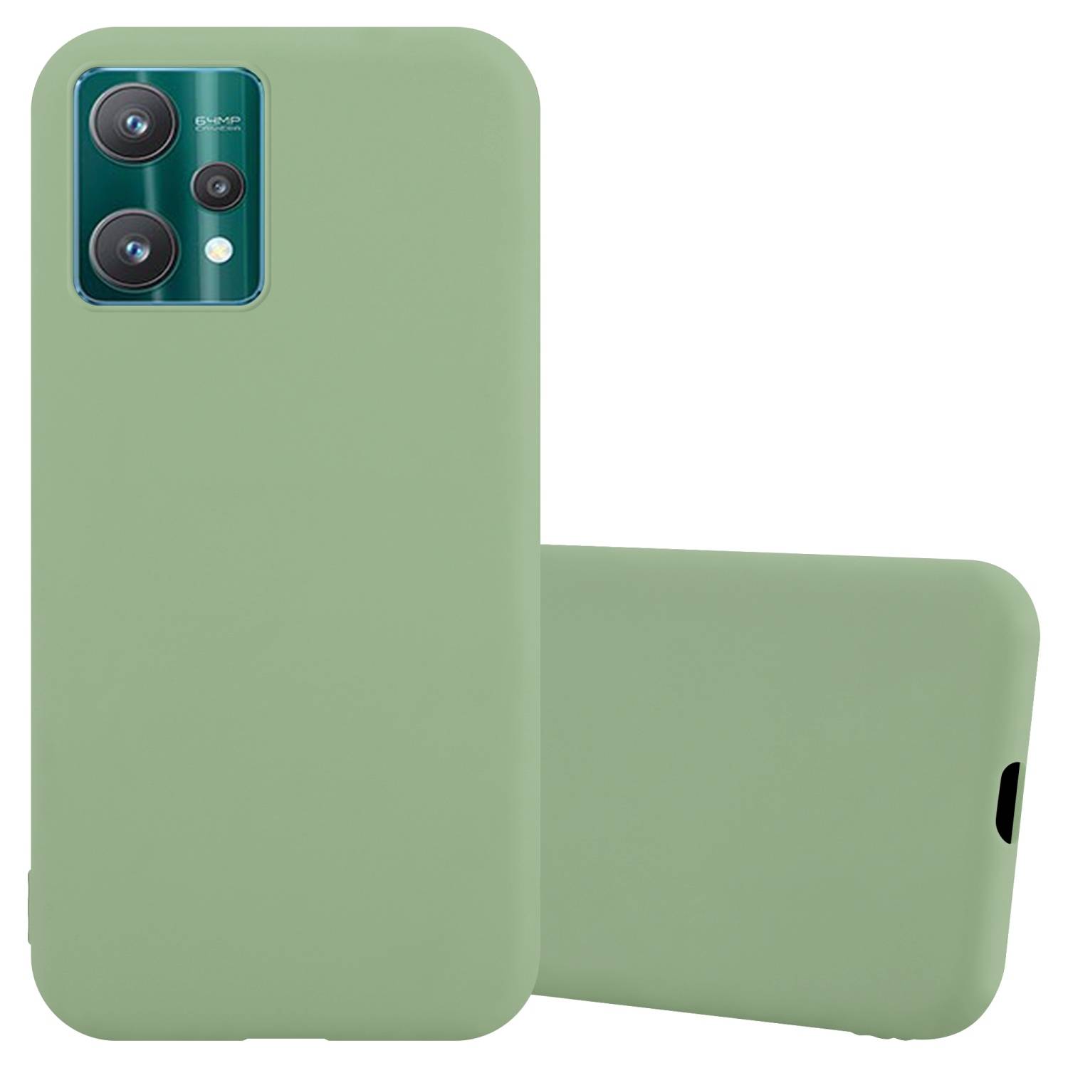 Cadorabo Hülle für Realme 9 4G / 9 PRO+ Schutzhülle in Grün Handyhülle TPU Silikon Etui Case Cover