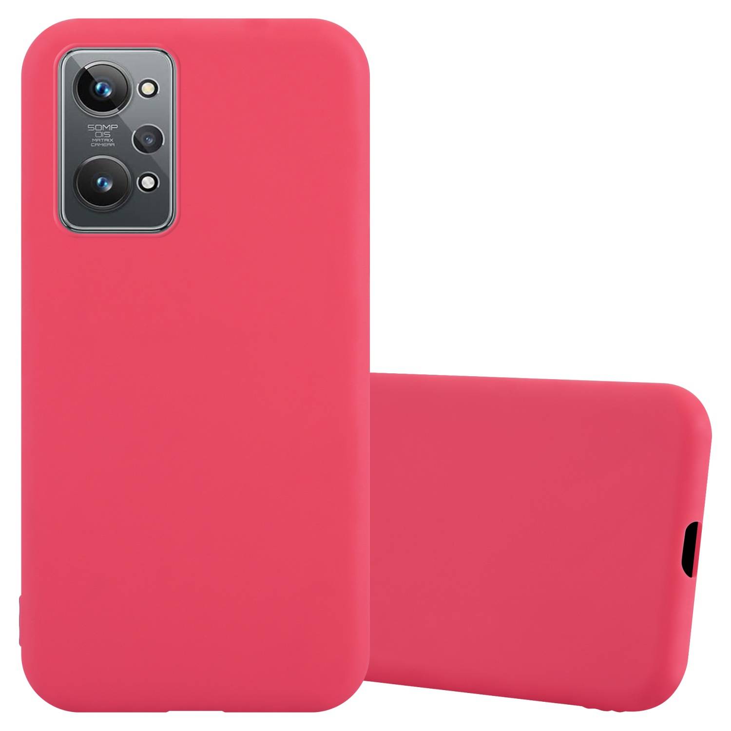 Cadorabo Hülle für Realme GT 2 / GT Neo 2 Schutzhülle in Rot Handyhülle TPU Silikon Etui Case Cover