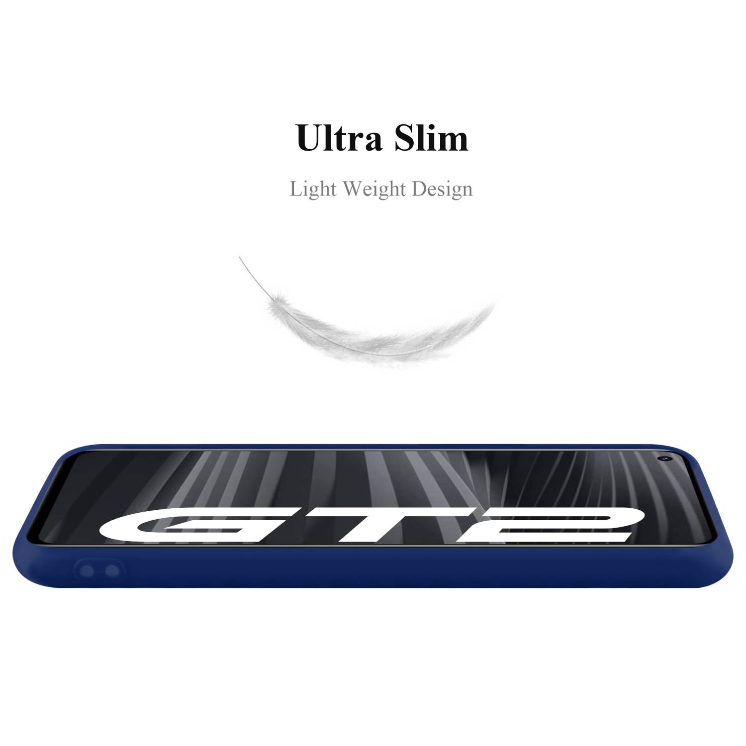 Cadorabo Hülle für Realme GT 2 / GT Neo 2 Schutzhülle in Blau Handyhülle TPU Silikon Etui Case Cover