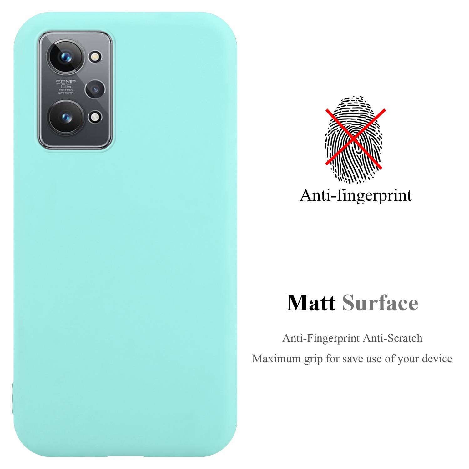 Cadorabo Hülle für Realme GT 2 / GT Neo 2 Schutzhülle in Blau Handyhülle TPU Silikon Etui Case Cover