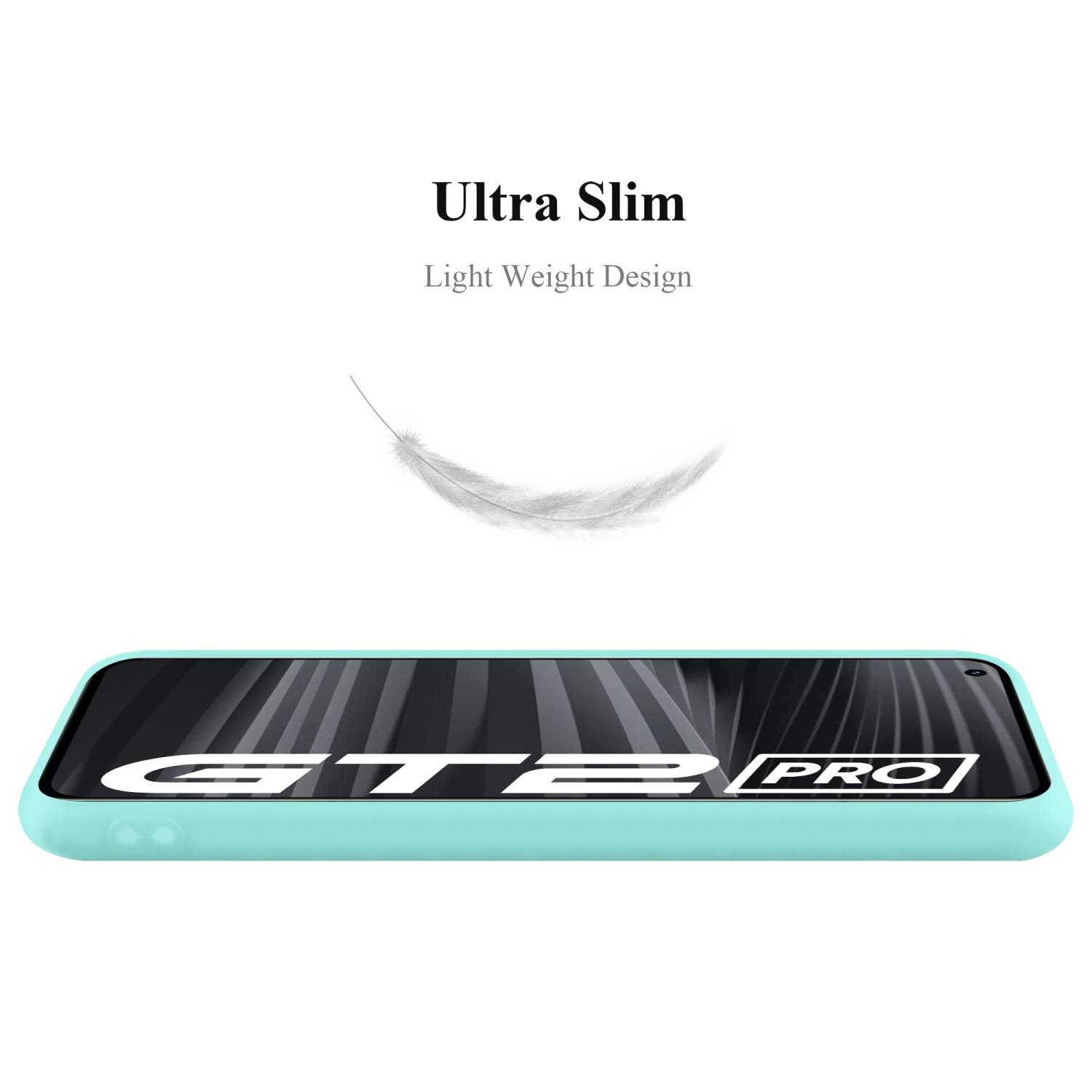 Cadorabo Hülle für Realme GT 2 PRO Schutzhülle in Blau Handyhülle TPU Silikon Etui Case Cover
