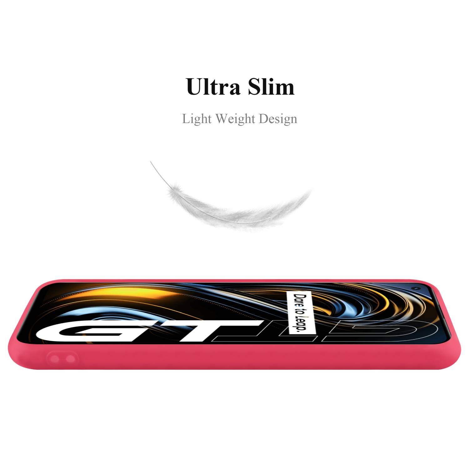 Cadorabo Hülle für Realme GT Master Schutzhülle in Rot Handyhülle TPU Silikon Etui Case Cover