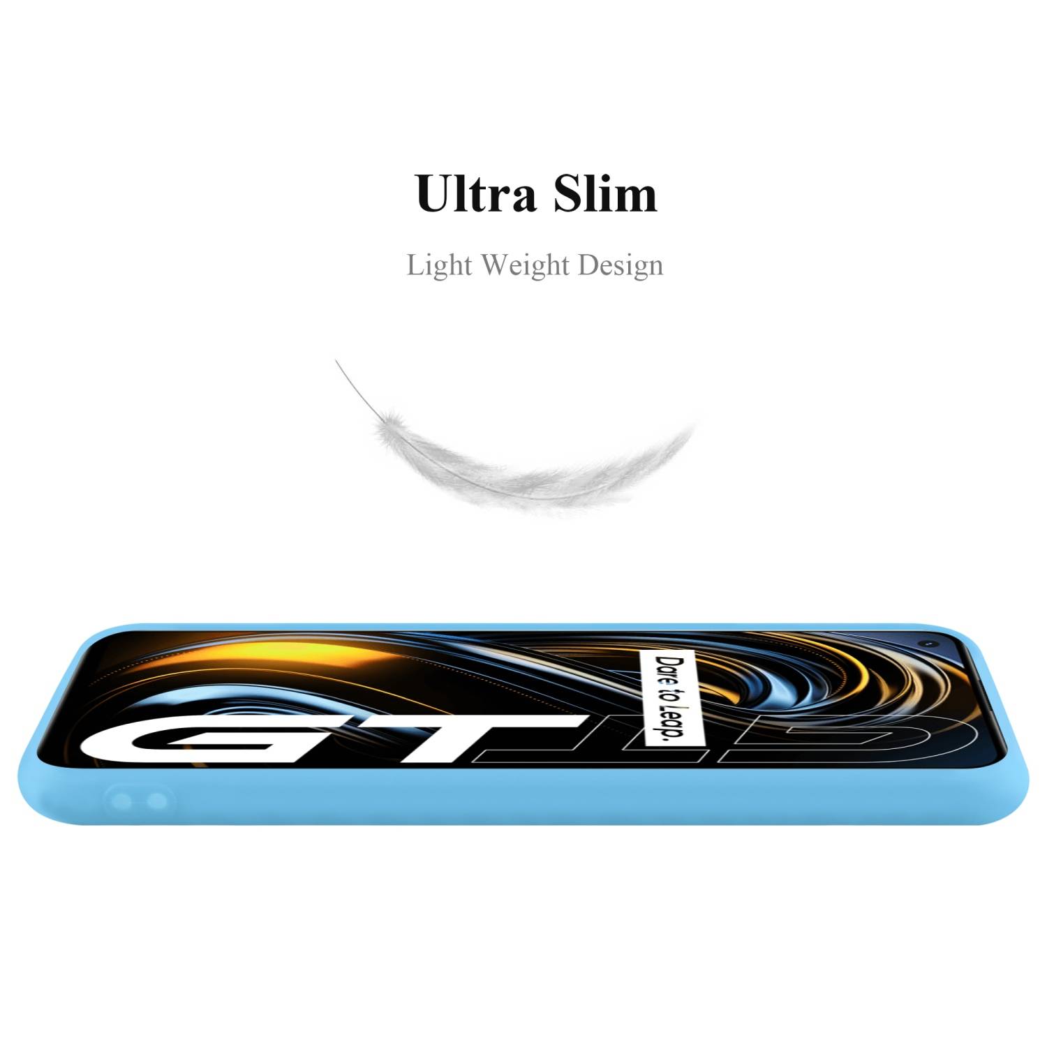 Cadorabo Hülle für Realme GT Master Schutzhülle in Blau Handyhülle TPU Silikon Etui Case Cover