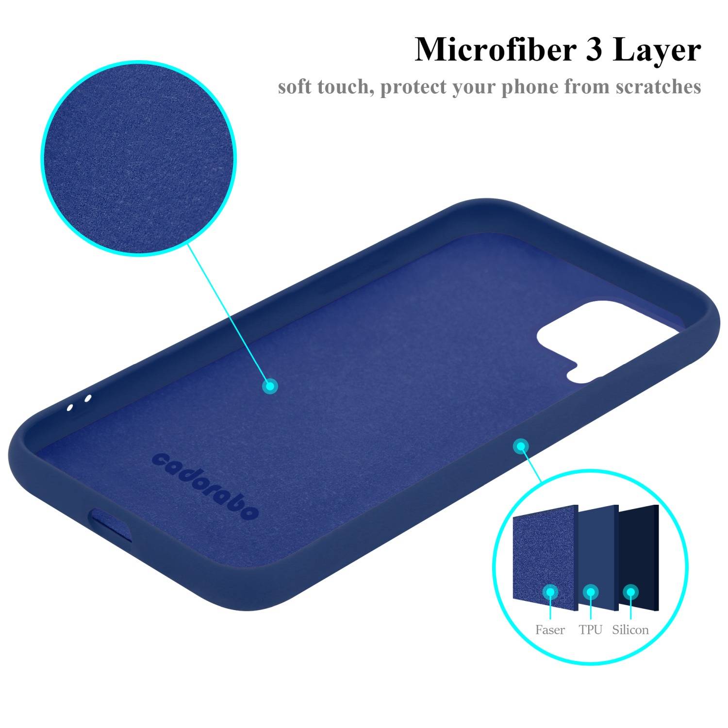 Cadorabo Schutzhülle für Samsung Galaxy A12 / M12 Hülle in Blau Handyhülle Case Cover TPU Etui