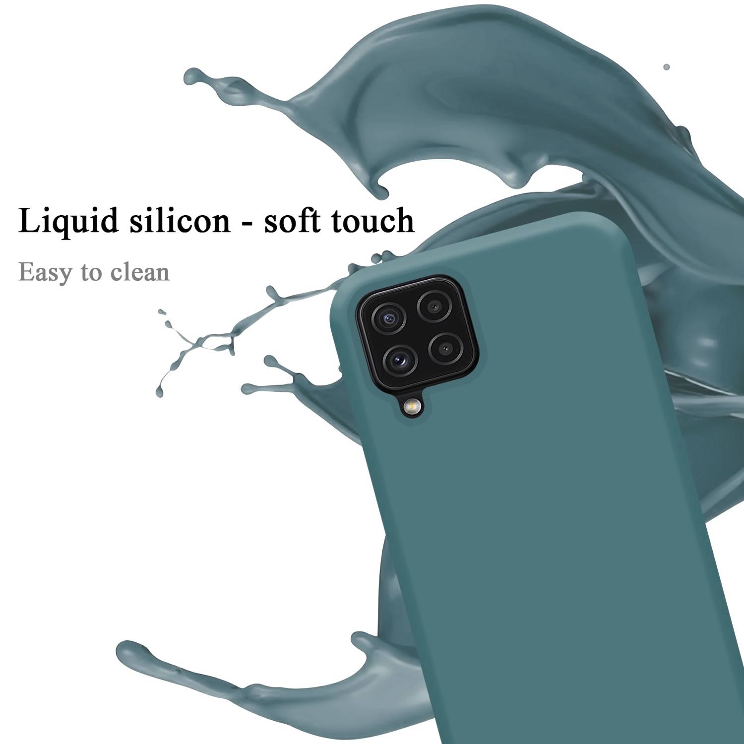 Cadorabo Schutzhülle für Samsung Galaxy A12 / M12 Hülle in Grün Handyhülle Case Cover TPU Etui