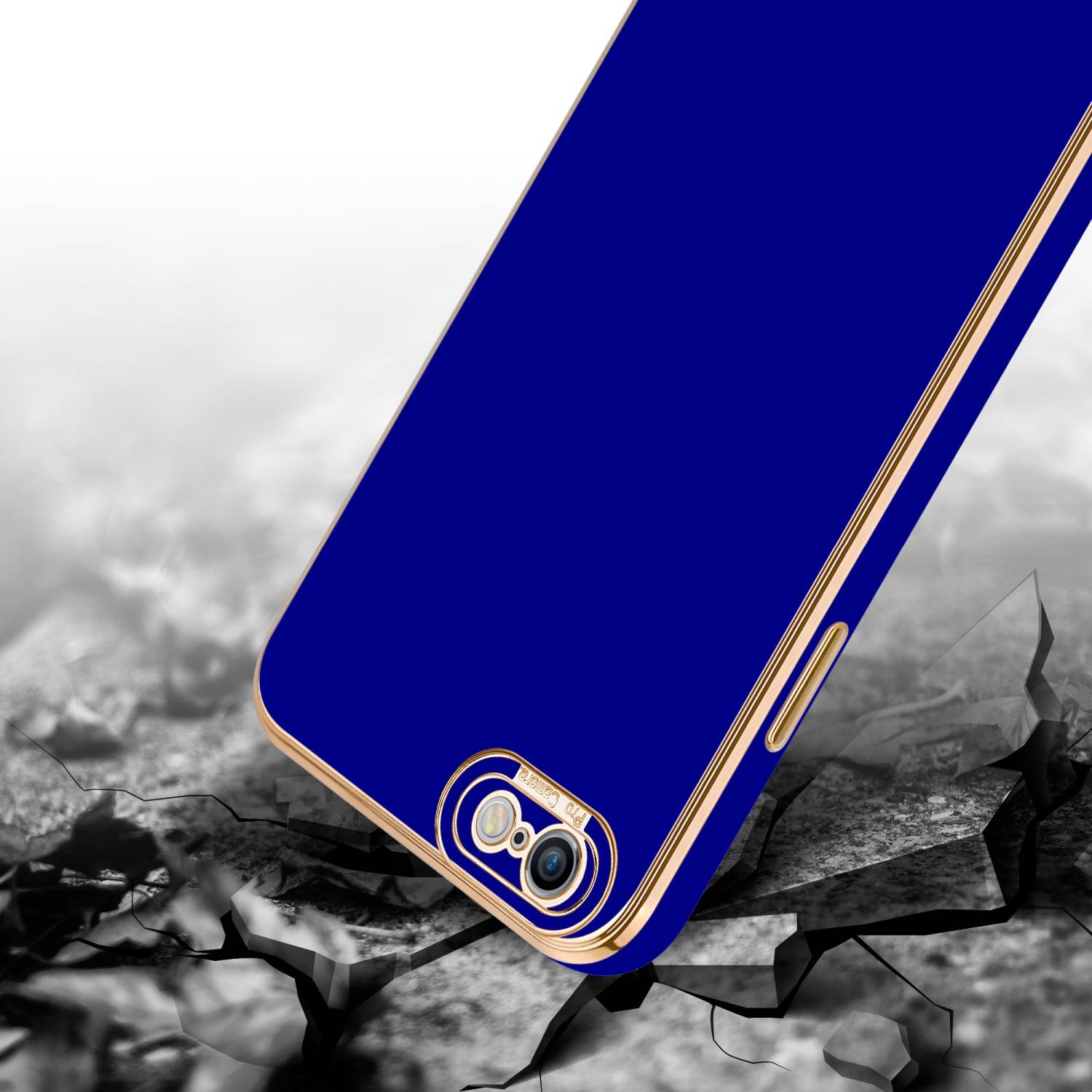 Cadorabo Hülle für Apple iPhone 6 / 6S Schutz Hülle in Blau Etui Handyhülle Cover Case TPU Kameraschutz