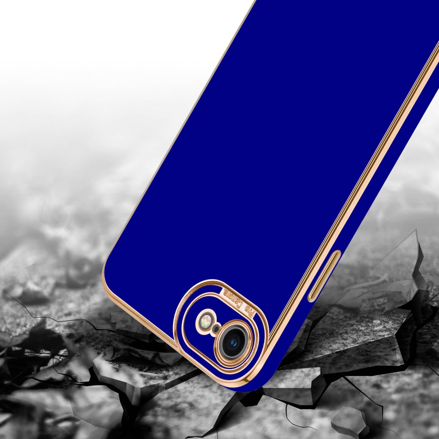 Cadorabo Hülle für Apple iPhone 7 / 7S / 8 / SE 2020 Schutz Hülle in Blau Etui Handyhülle Cover Case TPU Kameraschutz