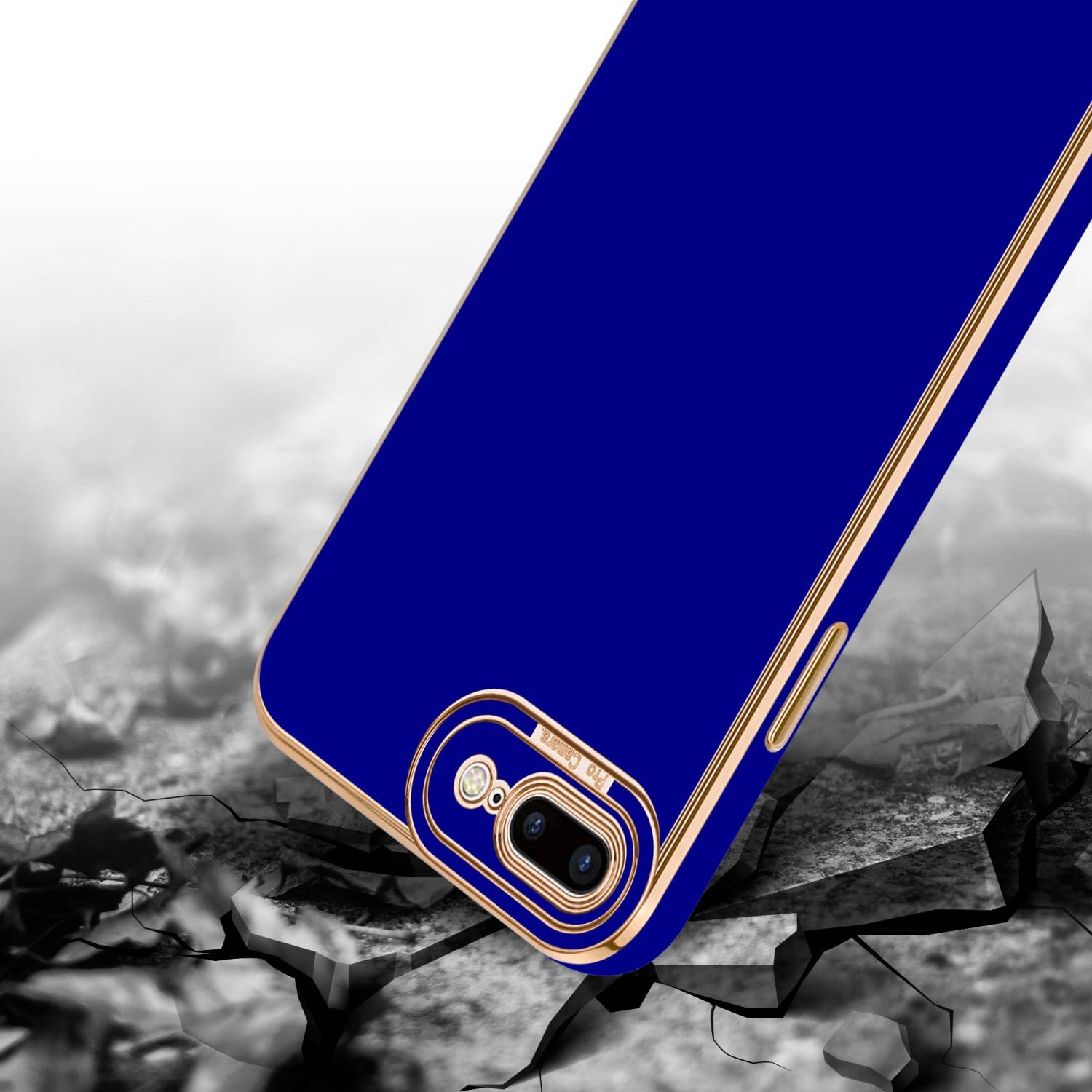Cadorabo Hülle für Apple iPhone 7 PLUS / 7S PLUS / 8 PLUS Schutz Hülle in Blau Etui Handyhülle Cover Case TPU