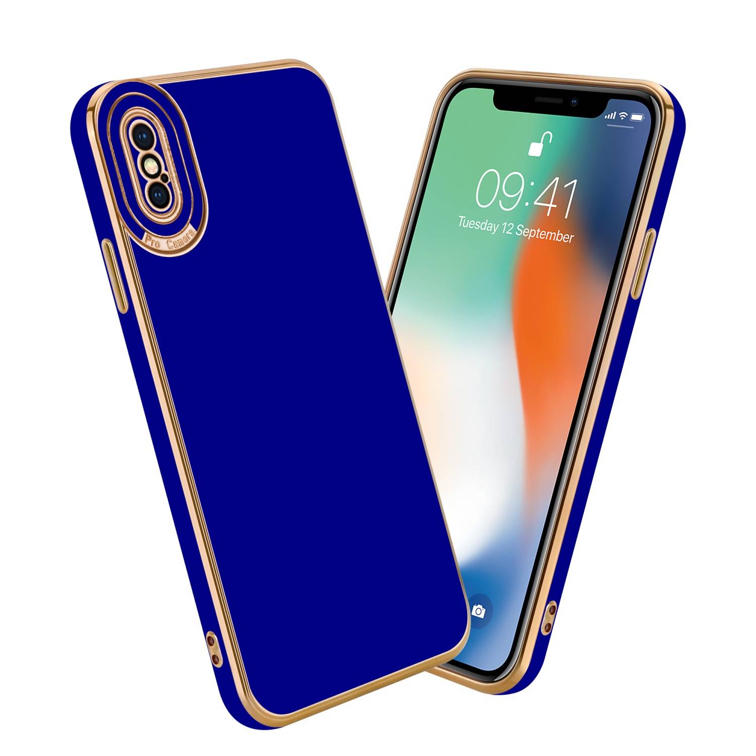 Cadorabo Hülle für Apple iPhone XS MAX Schutz Hülle in Blau Etui Handyhülle Cover Case TPU Kameraschutz
