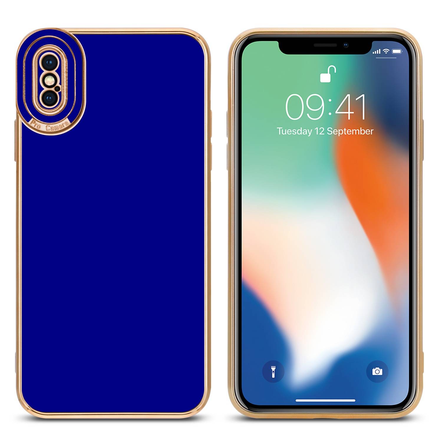 Cadorabo Hülle für Apple iPhone XS MAX Schutz Hülle in Blau Etui Handyhülle Cover Case TPU Kameraschutz