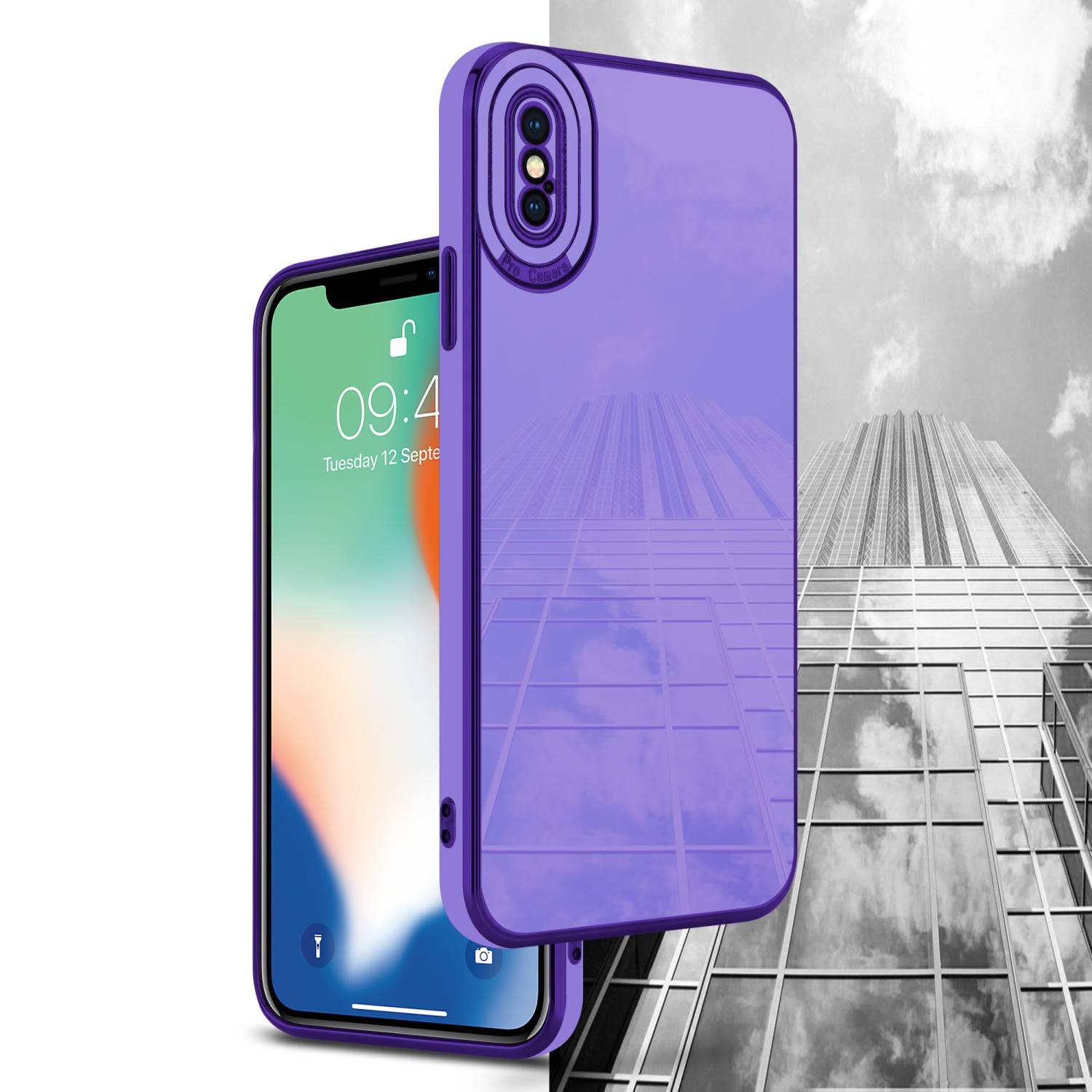 Cadorabo Hülle für Apple iPhone XS MAX Schutz Hülle in Lila Etui Handyhülle Cover Case TPU Kameraschutz