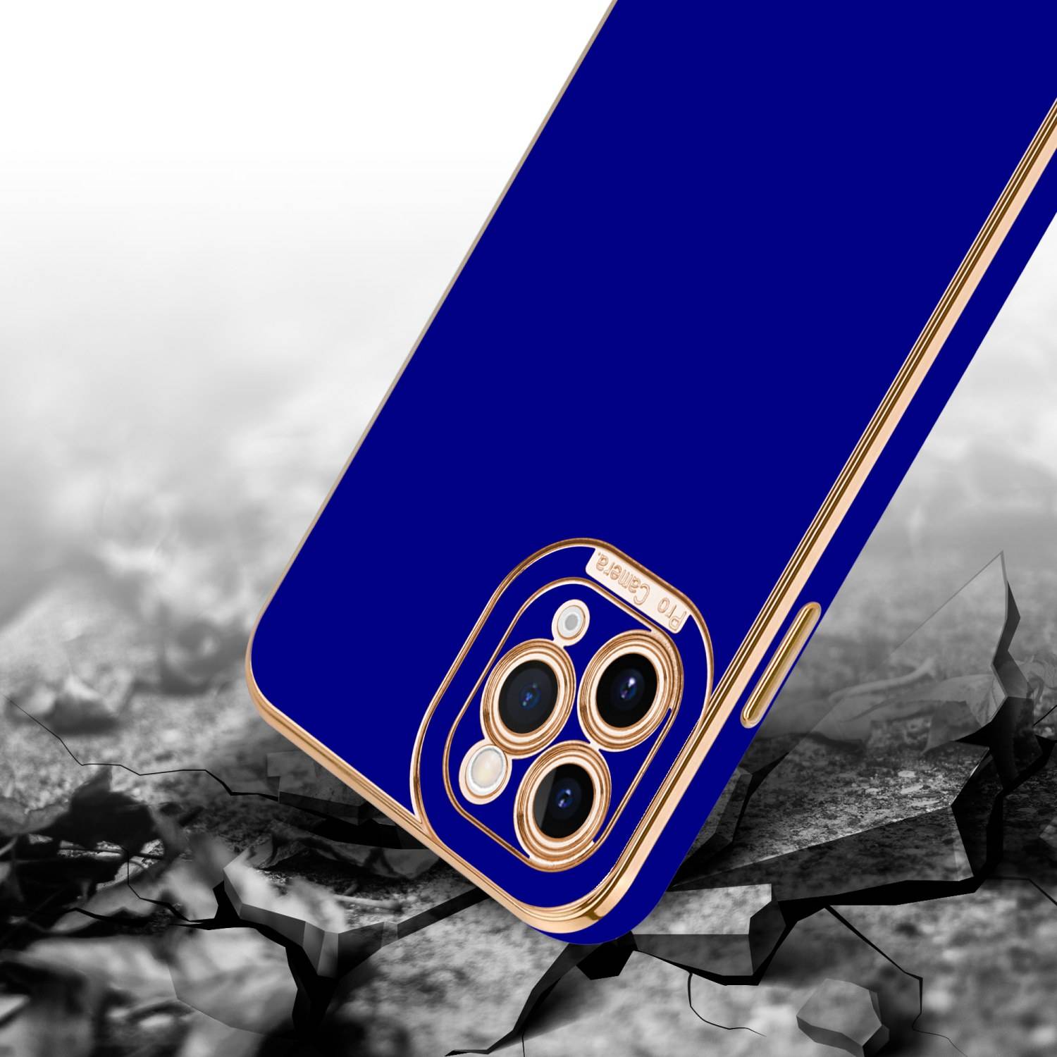 Cadorabo Hülle für Apple iPhone 11 PRO Schutz Hülle in Blau Etui Handyhülle Cover Case TPU Kameraschutz