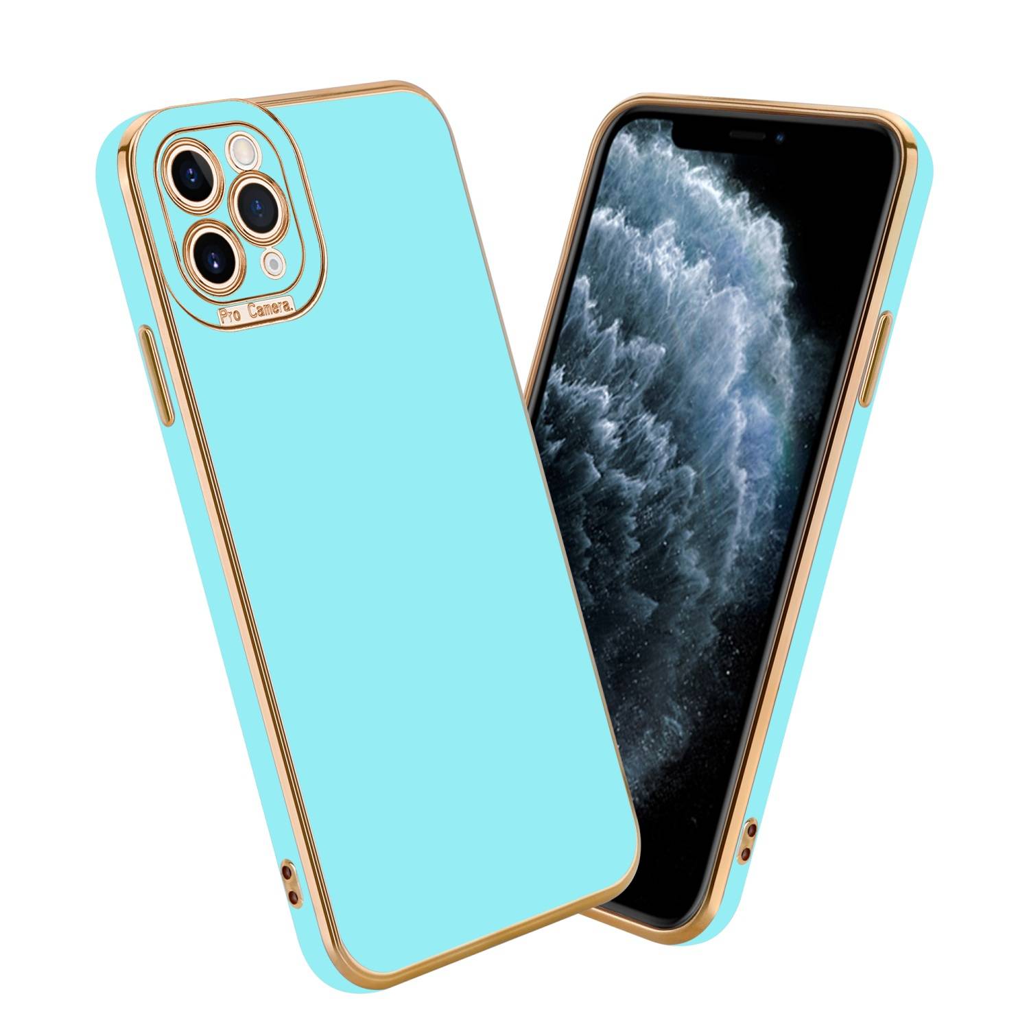 Cadorabo Hülle für Apple iPhone 11 PRO MAX Schutz Hülle in Türkis Etui Handyhülle Cover Case TPU Kameraschutz