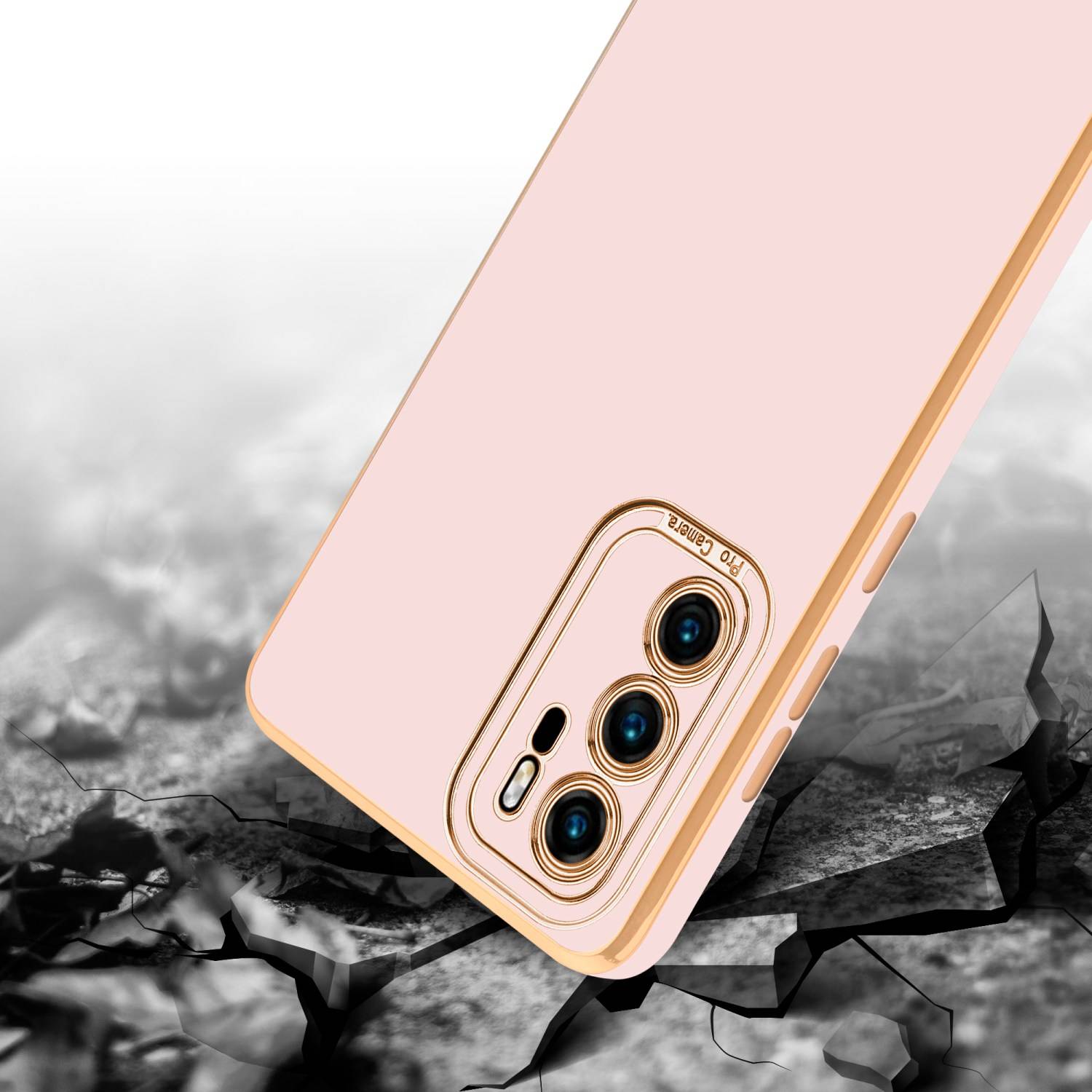 Cadorabo Hülle für Huawei P40 Schutz Hülle in Rosa Etui Handyhülle Cover Case TPU Kameraschutz
