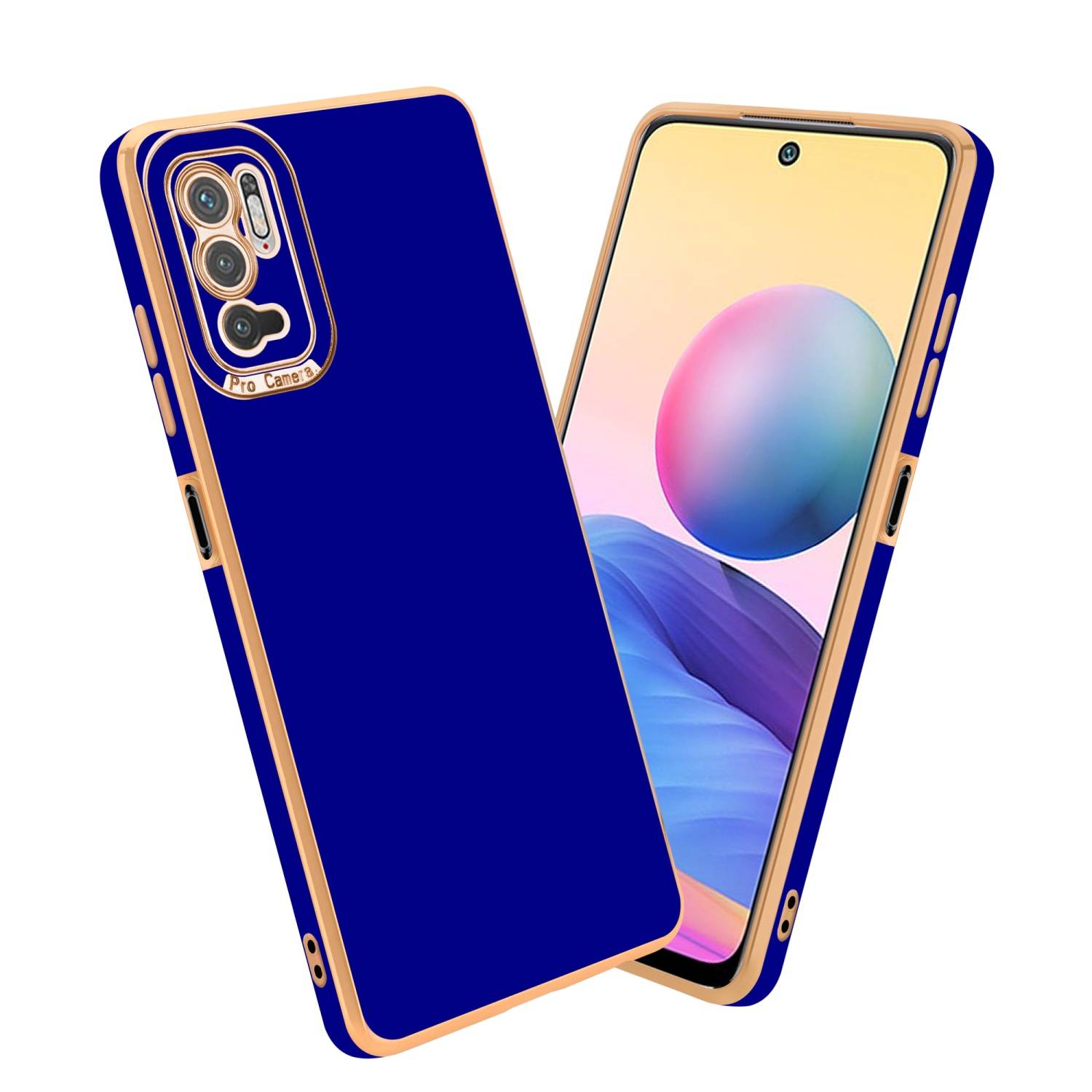 Cadorabo Hülle für Xiaomi RedMi NOTE 10 5G / POCO M3 PRO 5G Schutz Hülle in Blau Etui Handyhülle Cover Case TPU