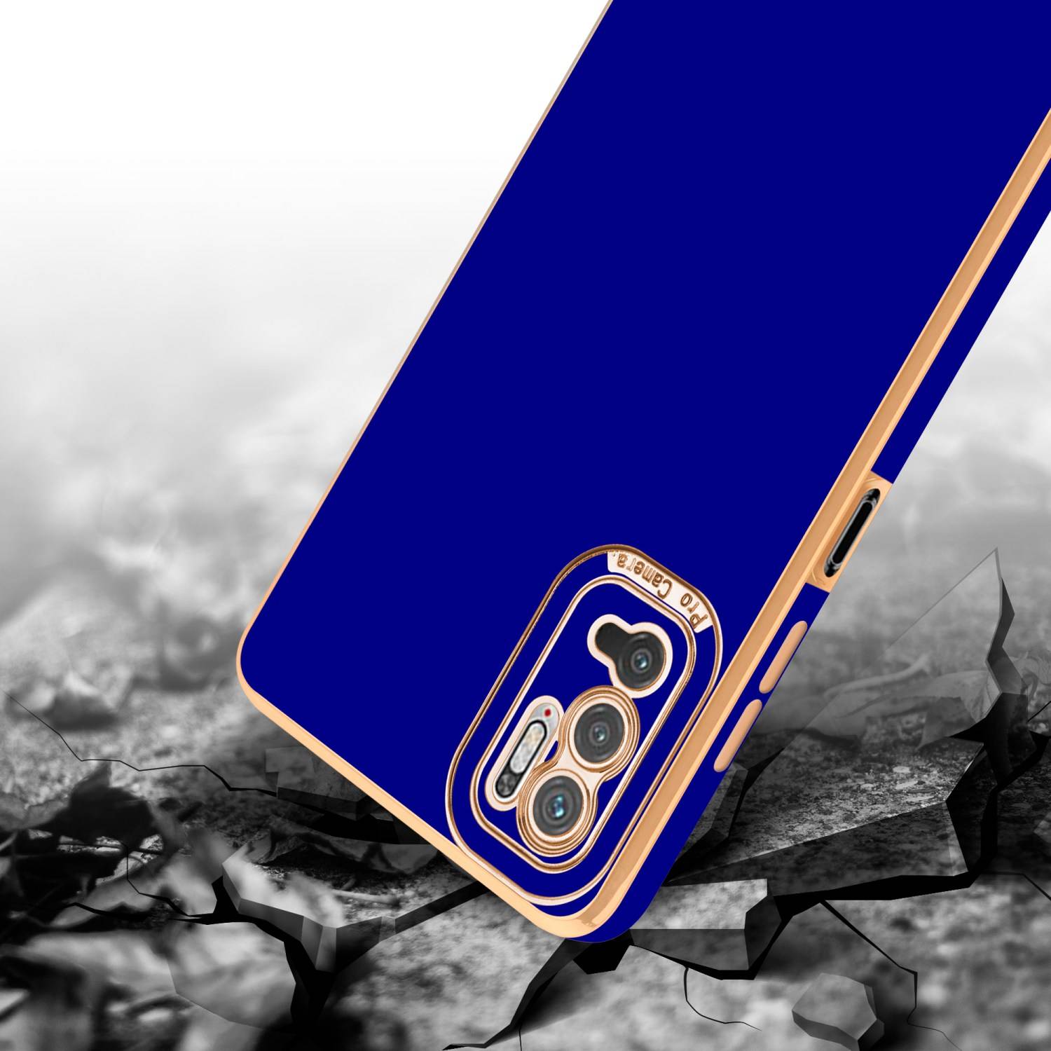 Cadorabo Hülle für Xiaomi RedMi NOTE 10 5G / POCO M3 PRO 5G Schutz Hülle in Blau Etui Handyhülle Cover Case TPU