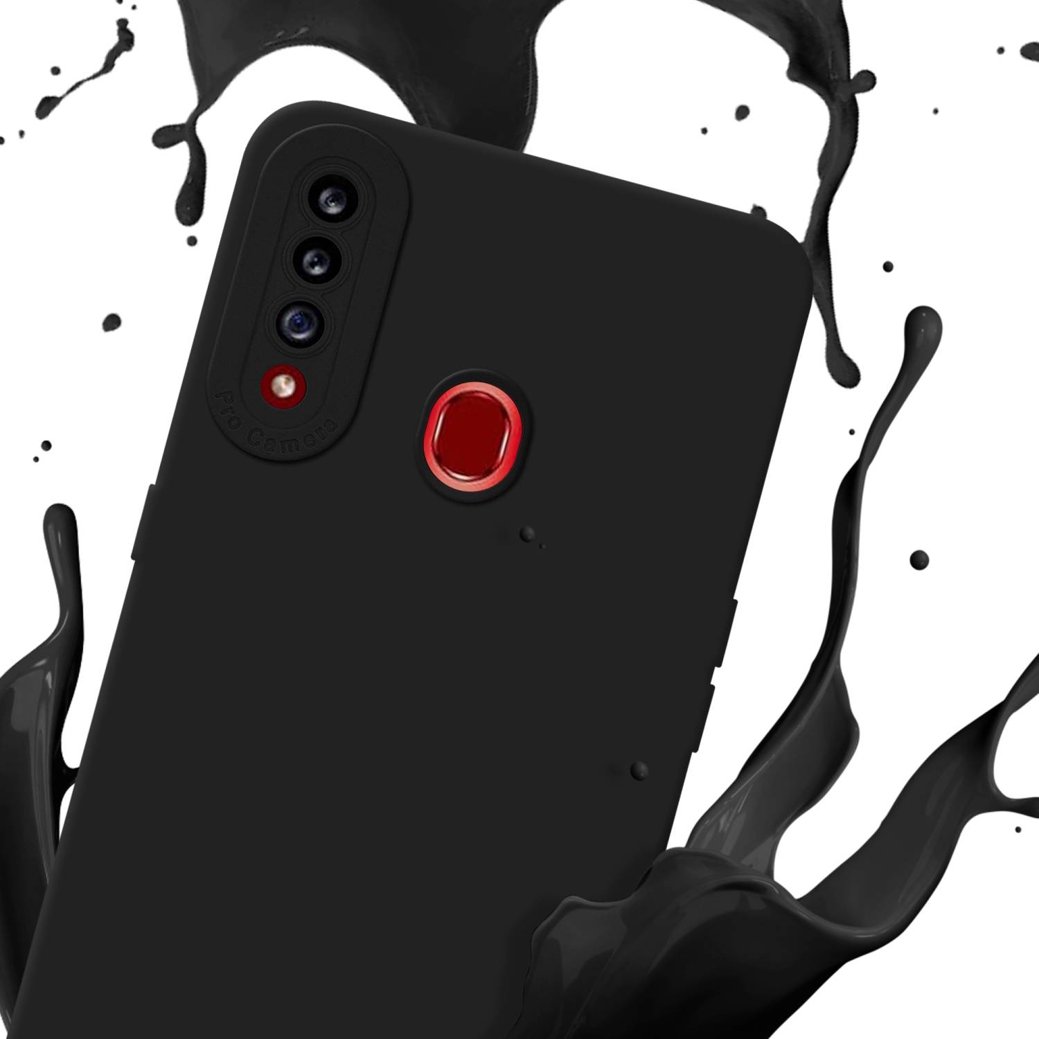 Cadorabo Hülle für Samsung Galaxy A21s Schutz Hülle in Schwarz TPU Silikon Etui Case Handyhülle