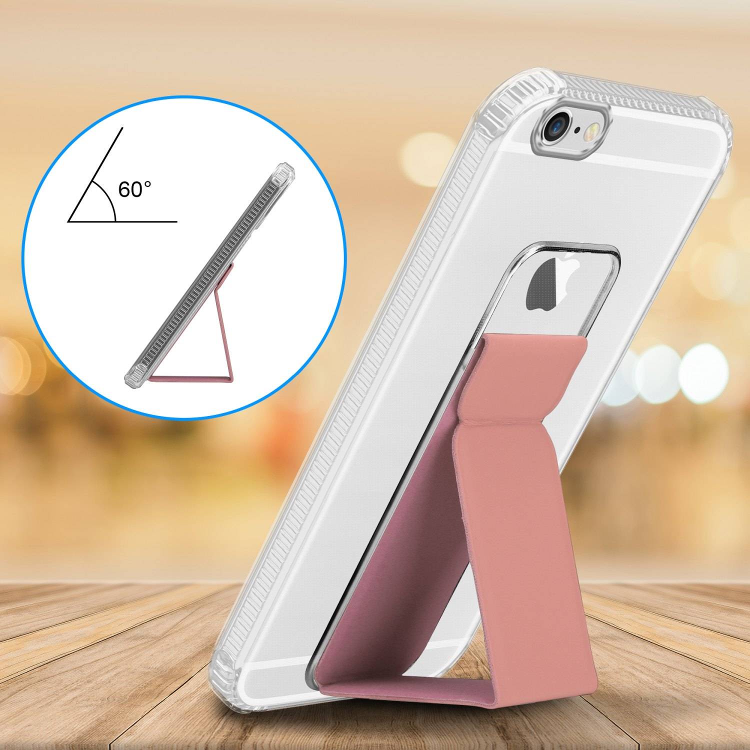 Cadorabo Schutzhülle für Apple iPhone 6 / 6S Hülle in Rosa Etui TPU Silikon Case Cover Standfunktion