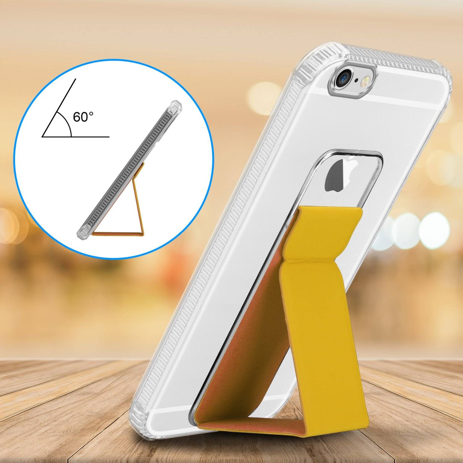 Cadorabo Schutzhülle für Apple iPhone 6 PLUS / 6S PLUS Hülle in Gelb Etui TPU Silikon Case Cover Standfunktion