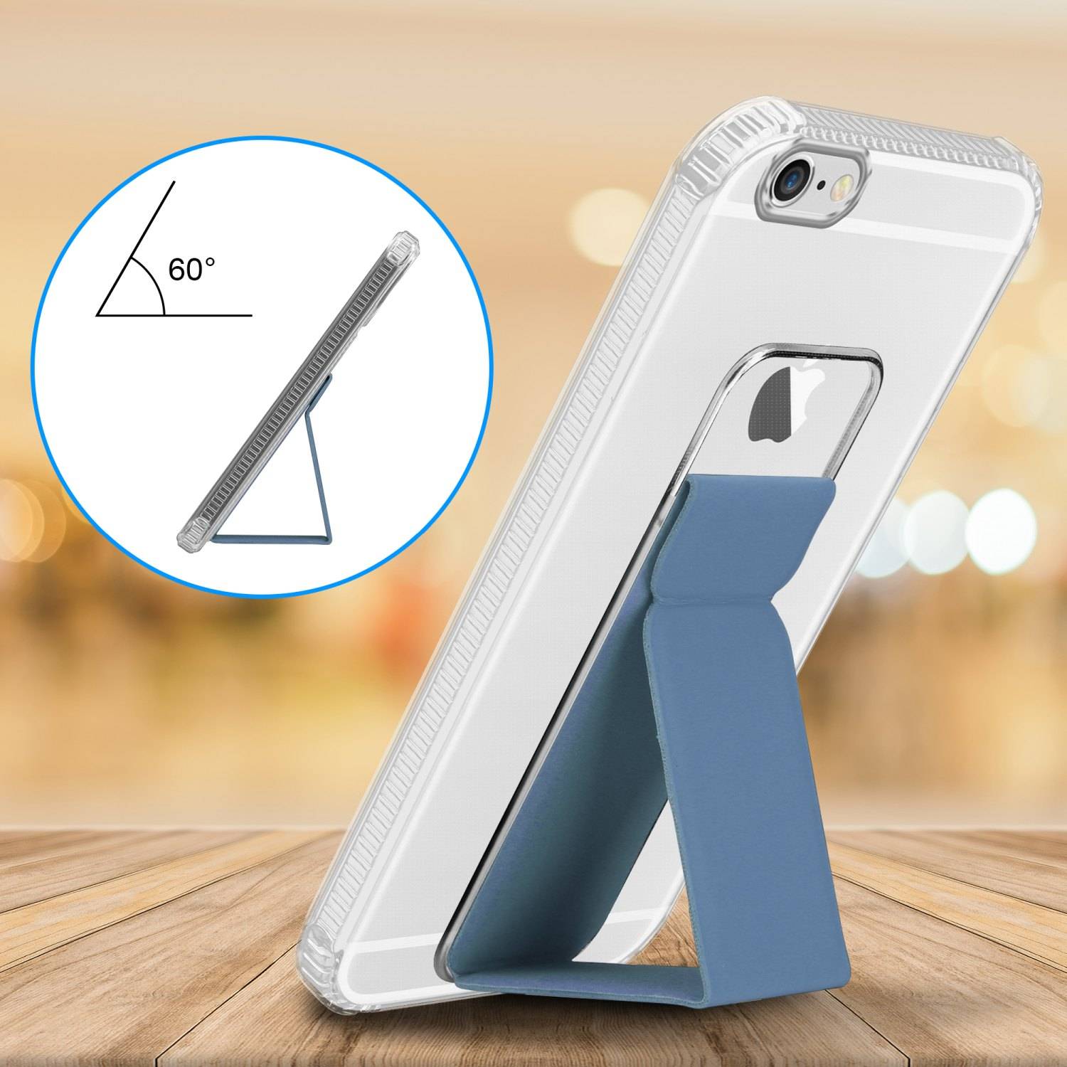 Cadorabo Schutzhülle für Apple iPhone 6 PLUS / 6S PLUS Hülle in Blau Etui TPU Silikon Case Cover Standfunktion
