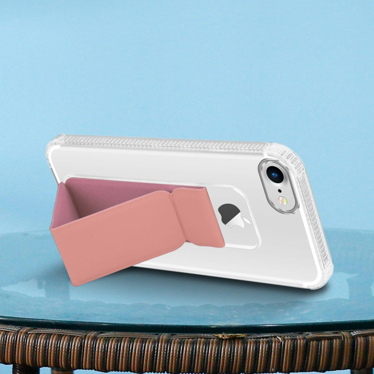 Cadorabo Schutzhülle für Apple iPhone 7 / 7S / 8 / SE 2020 Hülle in Rosa Etui TPU Silikon Case Cover Standfunktion