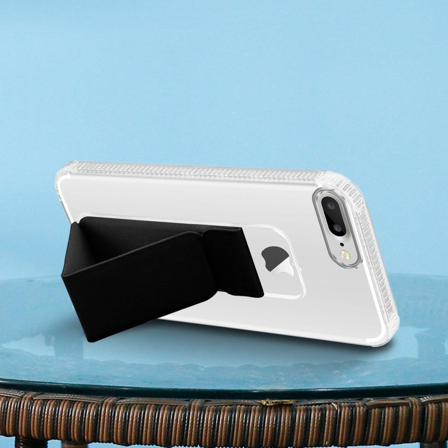 Cadorabo Schutzhülle für Apple iPhone 7 PLUS / 7S PLUS / 8 PLUS Hülle in Schwarz Etui TPU Silikon Case Cover