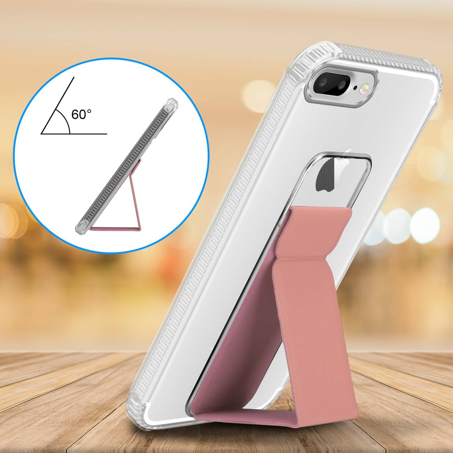 Cadorabo Schutzhülle für Apple iPhone 7 PLUS / 7S PLUS / 8 PLUS Hülle in Rosa Etui TPU Silikon Case Cover Standfunktion