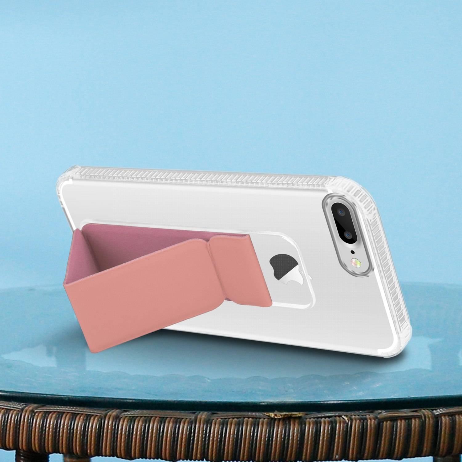 Cadorabo Schutzhülle für Apple iPhone 7 PLUS / 7S PLUS / 8 PLUS Hülle in Rosa Etui TPU Silikon Case Cover Standfunktion