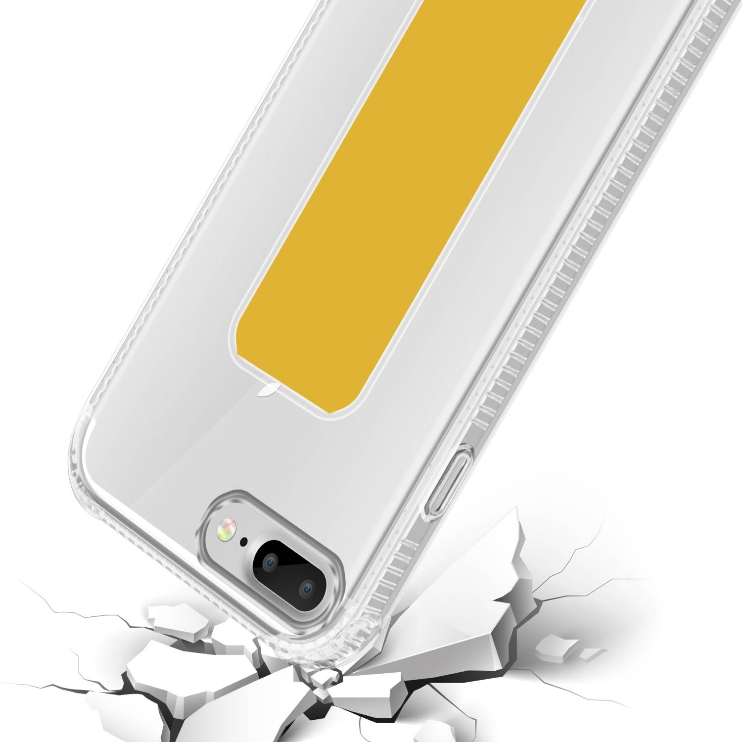 Cadorabo Schutzhülle für Apple iPhone 7 PLUS / 7S PLUS / 8 PLUS Hülle in Gelb Etui TPU Silikon Case Cover Standfunktion