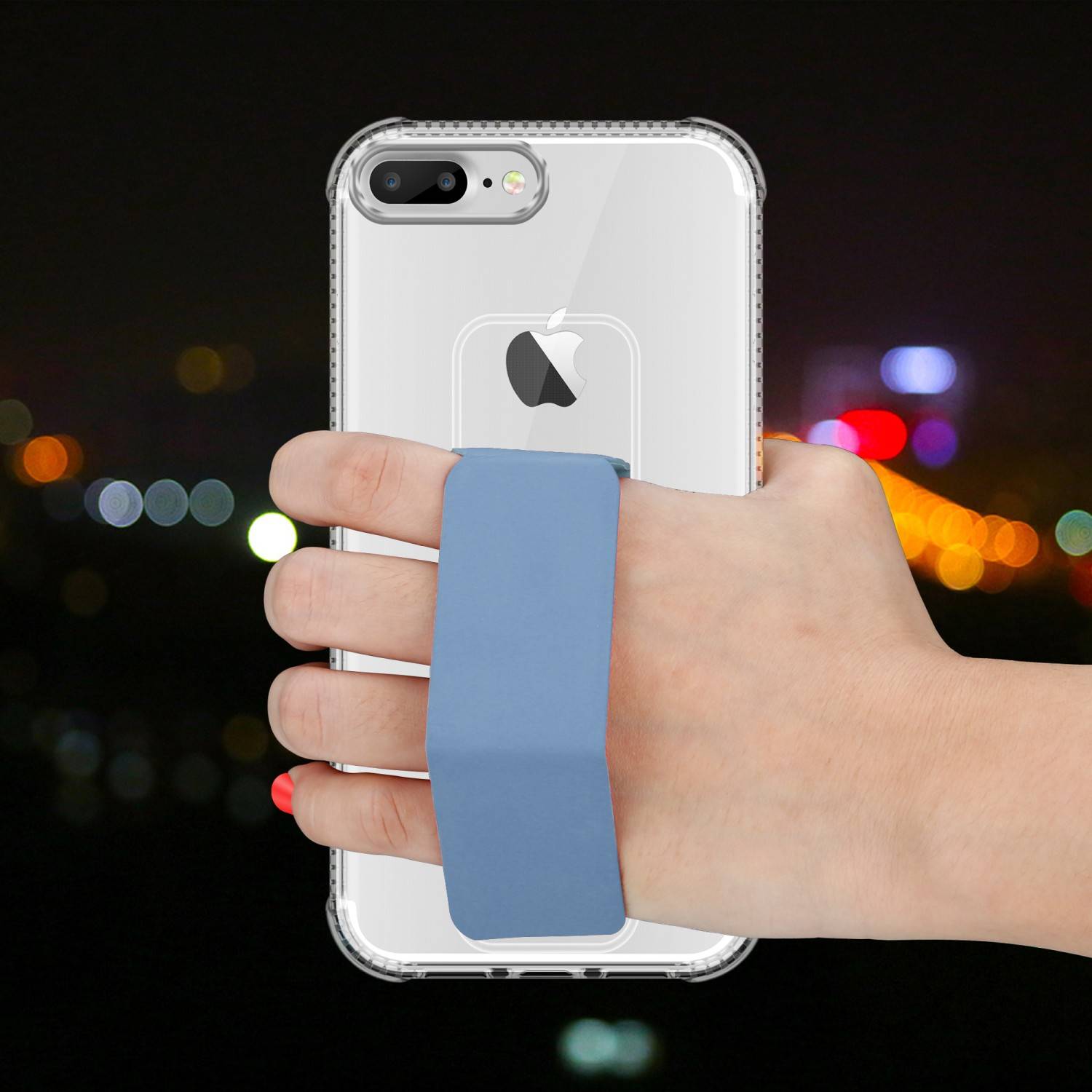 Cadorabo Schutzhülle für Apple iPhone 7 PLUS / 7S PLUS / 8 PLUS Hülle in Blau Etui TPU Silikon Case Cover Standfunktion