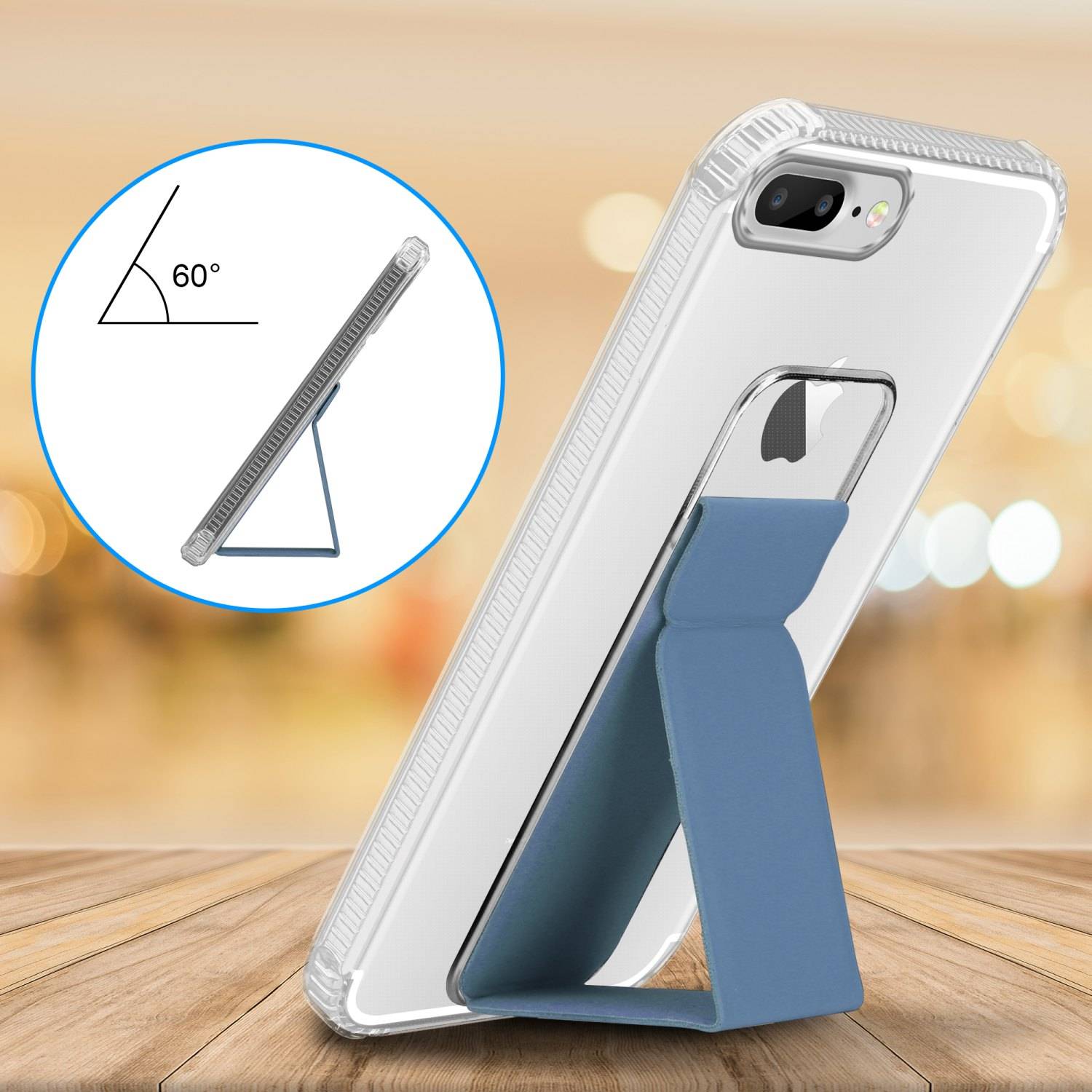 Cadorabo Schutzhülle für Apple iPhone 7 PLUS / 7S PLUS / 8 PLUS Hülle in Blau Etui TPU Silikon Case Cover Standfunktion