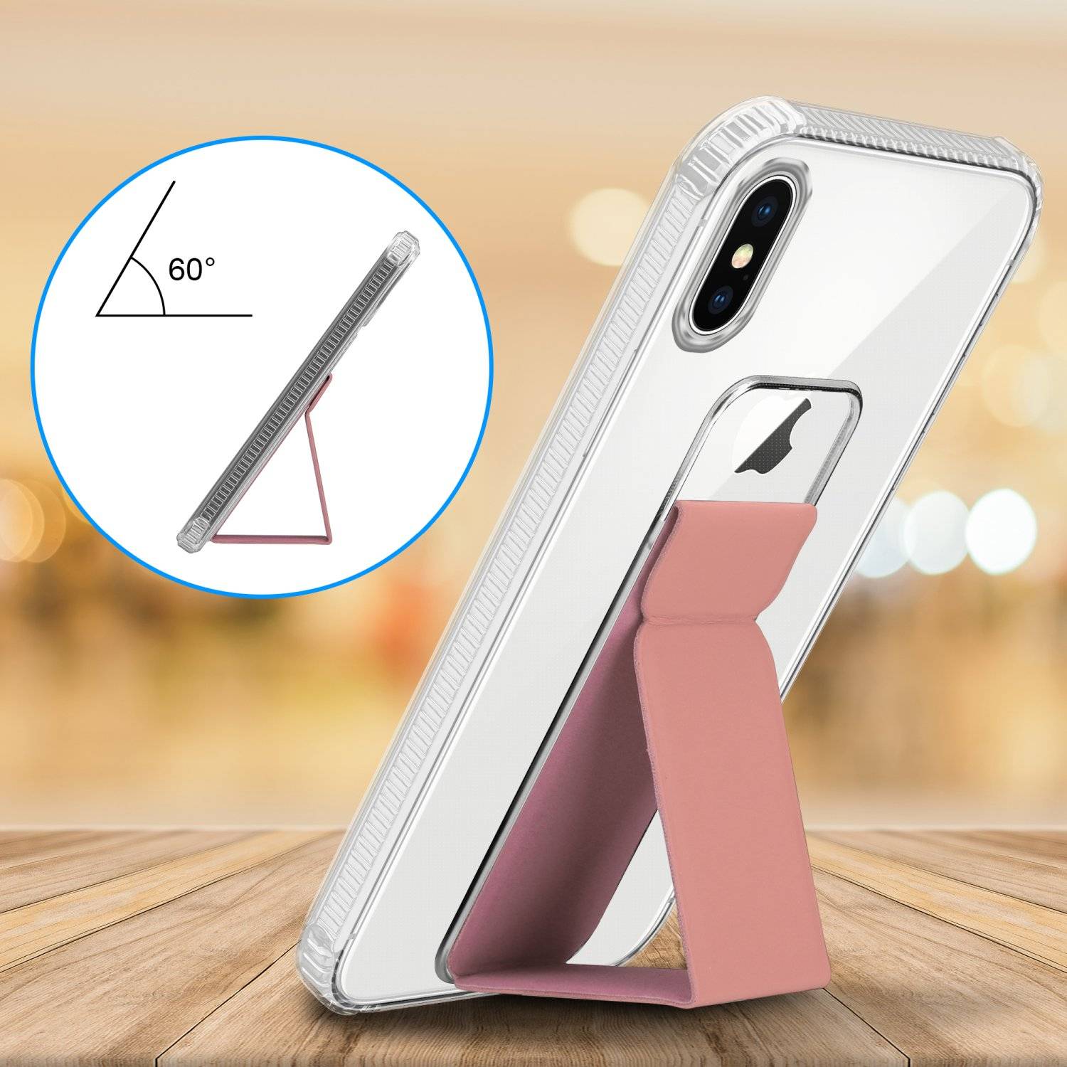 Cadorabo Schutzhülle für Apple iPhone X / XS Hülle in Rosa Etui TPU Silikon Case Cover Standfunktion