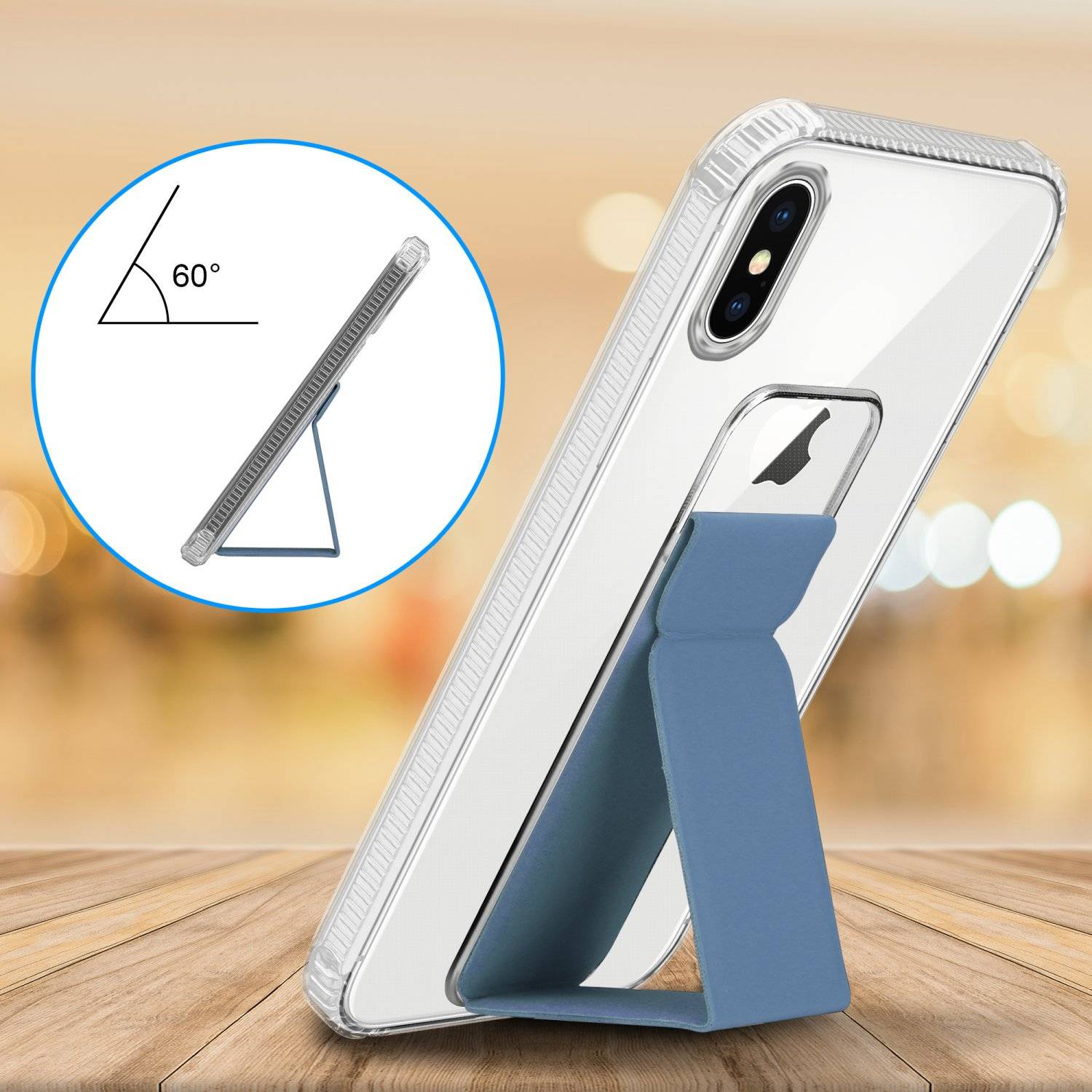 Cadorabo Schutzhülle für Apple iPhone X / XS Hülle in Blau Etui TPU Silikon Case Cover Standfunktion