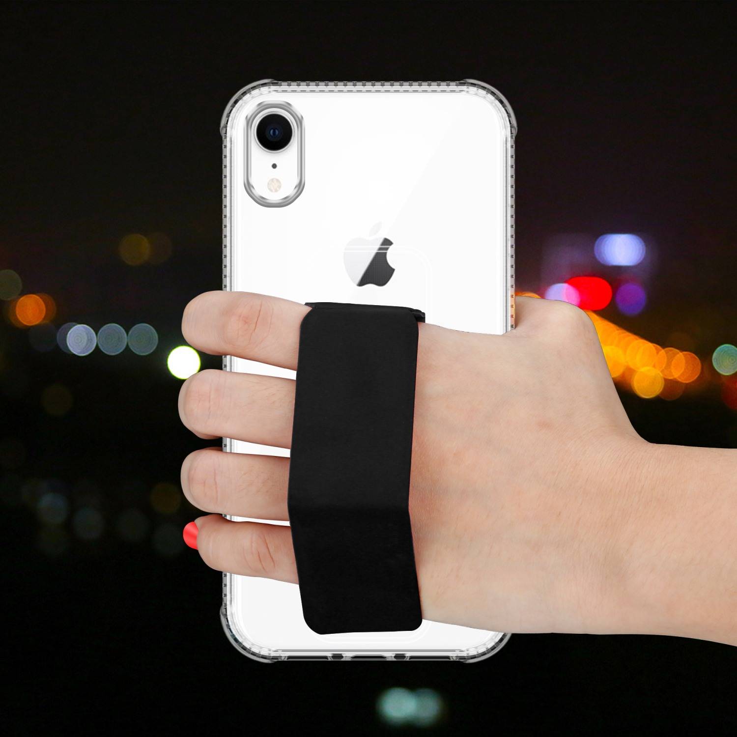 Cadorabo Schutzhülle für Apple iPhone XR Hülle in Schwarz Etui TPU Silikon Case Cover Standfunktion