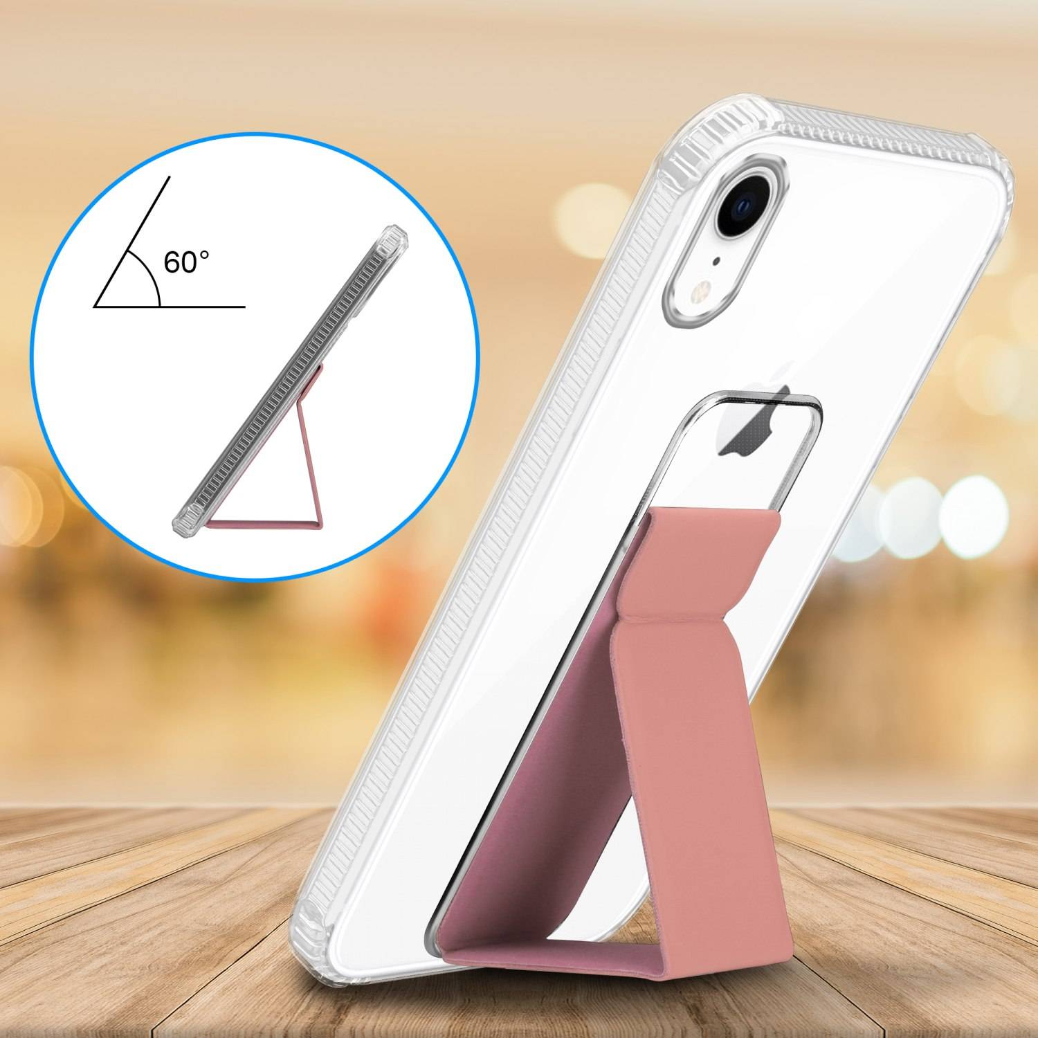 Cadorabo Schutzhülle für Apple iPhone XR Hülle in Rosa Etui TPU Silikon Case Cover Standfunktion