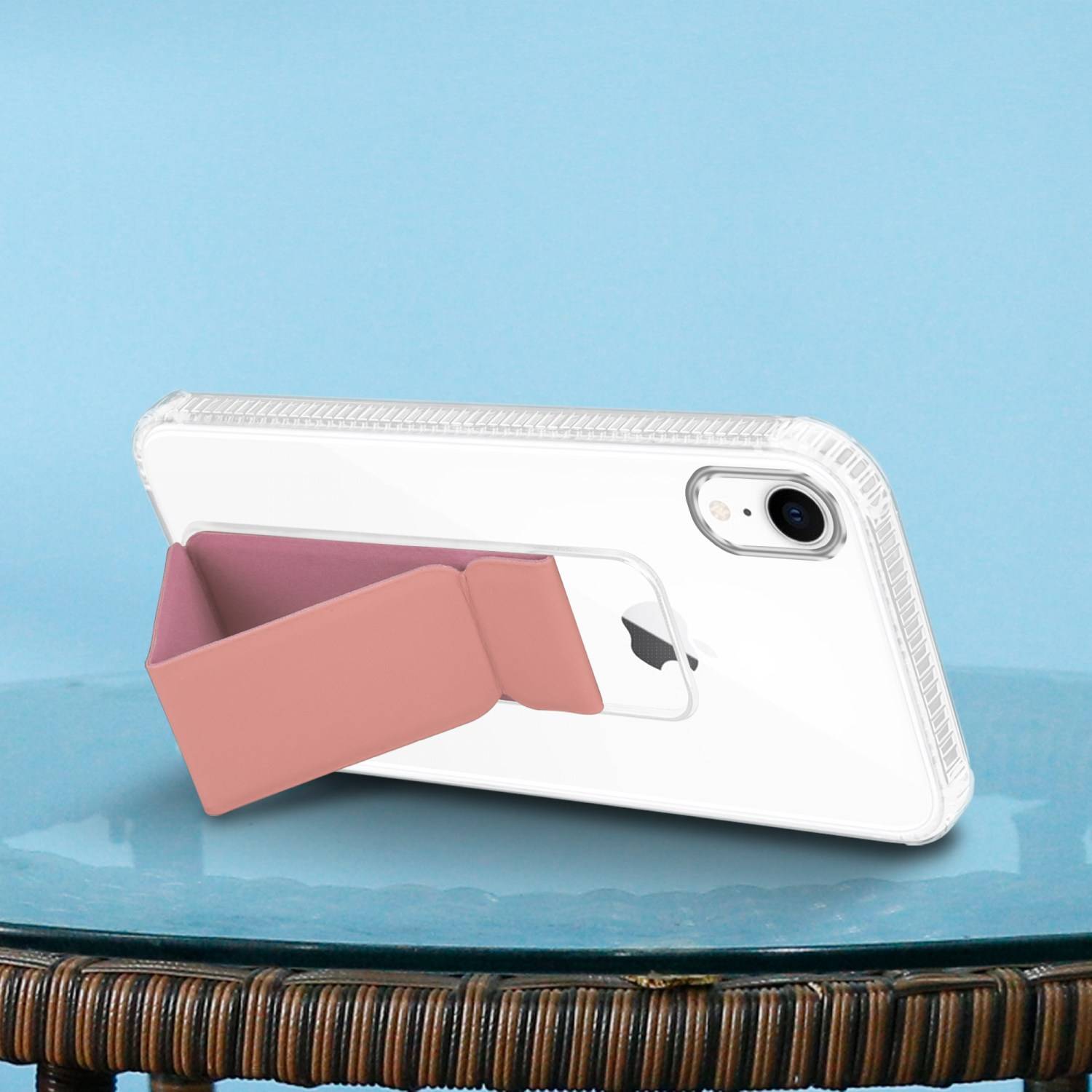 Cadorabo Schutzhülle für Apple iPhone XR Hülle in Rosa Etui TPU Silikon Case Cover Standfunktion
