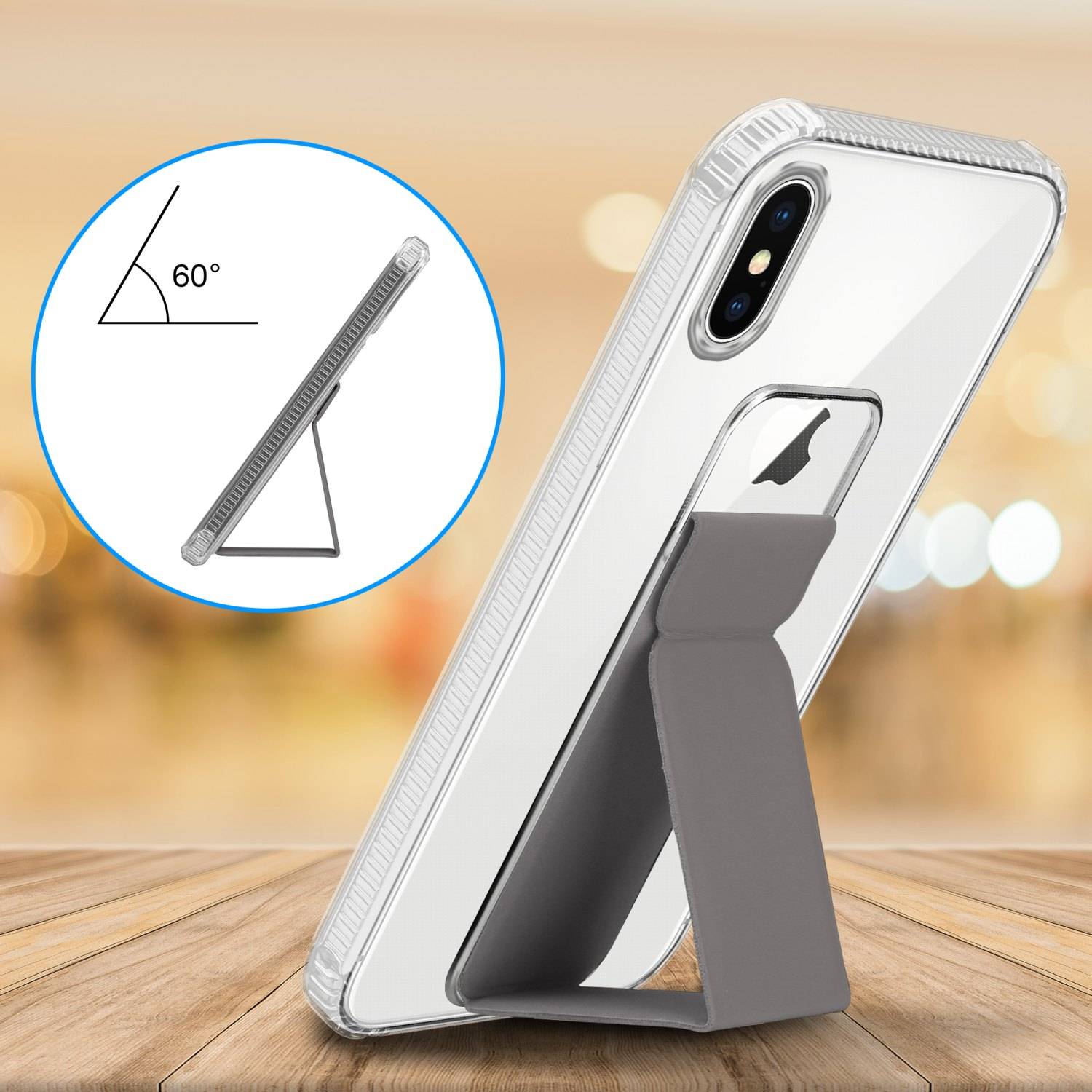 Cadorabo Schutzhülle für Apple iPhone XS MAX Hülle in Grau Etui TPU Silikon Case Cover Standfunktion